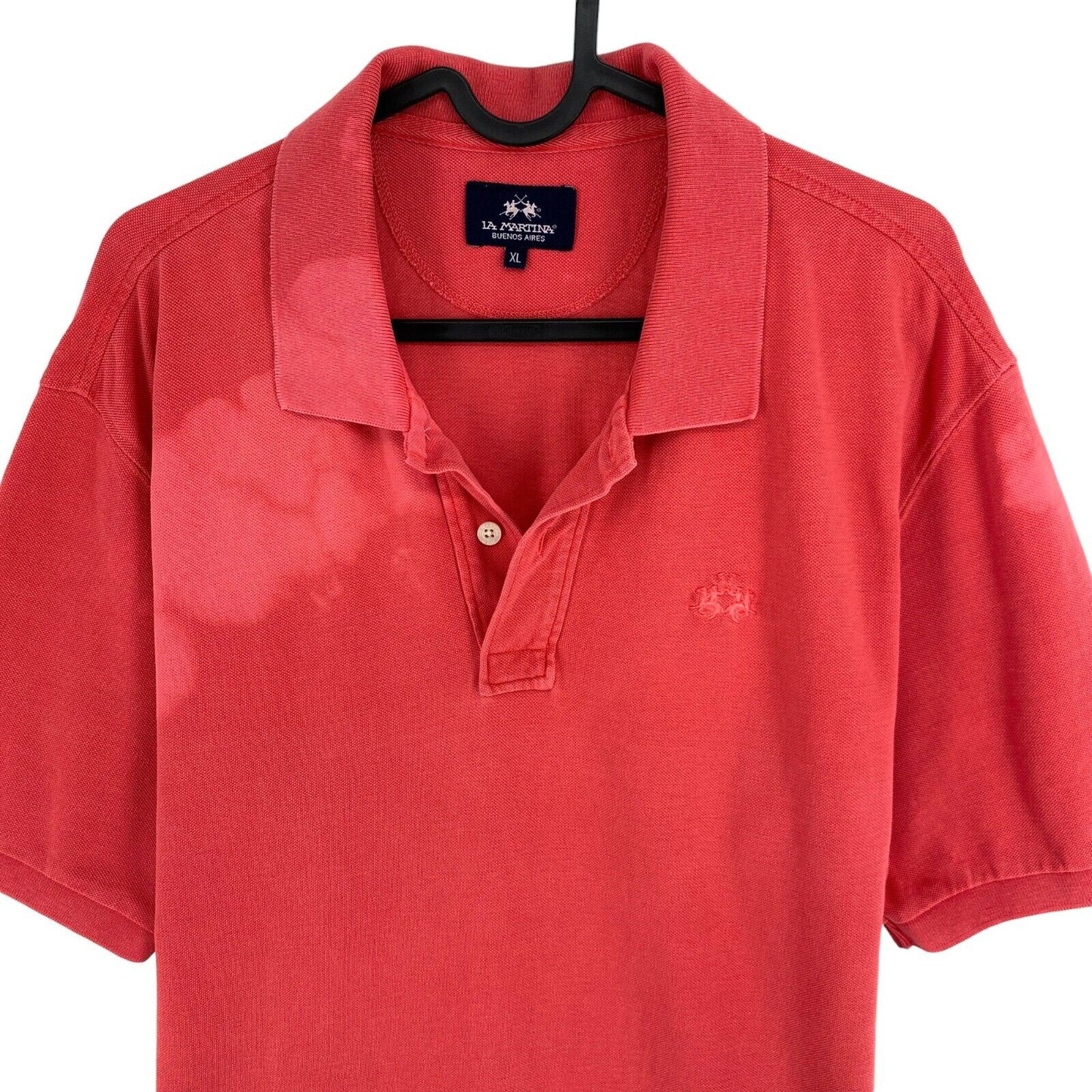 LA MARTINA Red Short Sleeves Polo Shirt Size XL