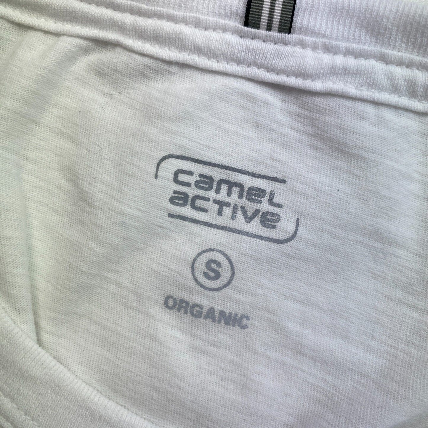 Camel Active T-shirt blanc à manches courtes et col rond Taille S