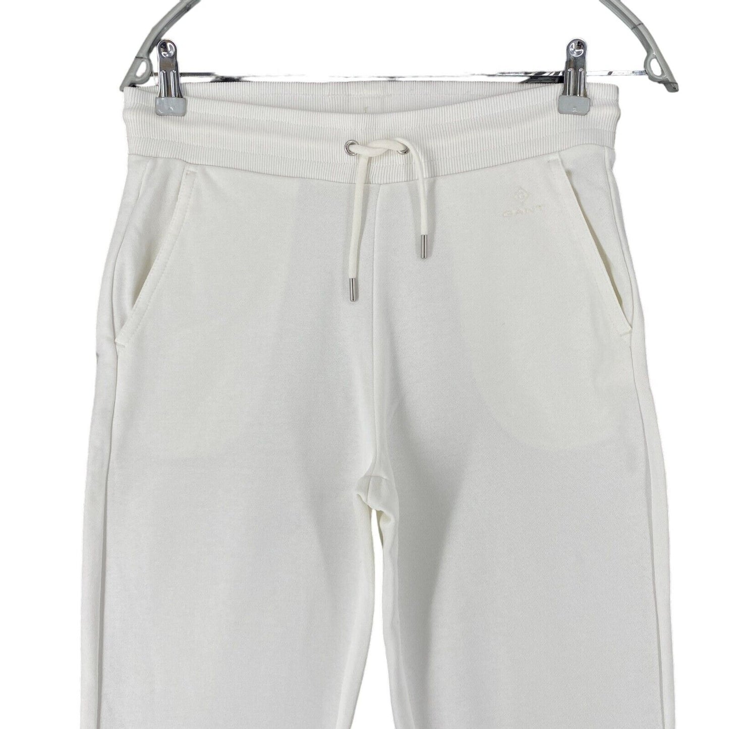 GANT Women White Regular Fit Cuffed Sweat Trousers Size S