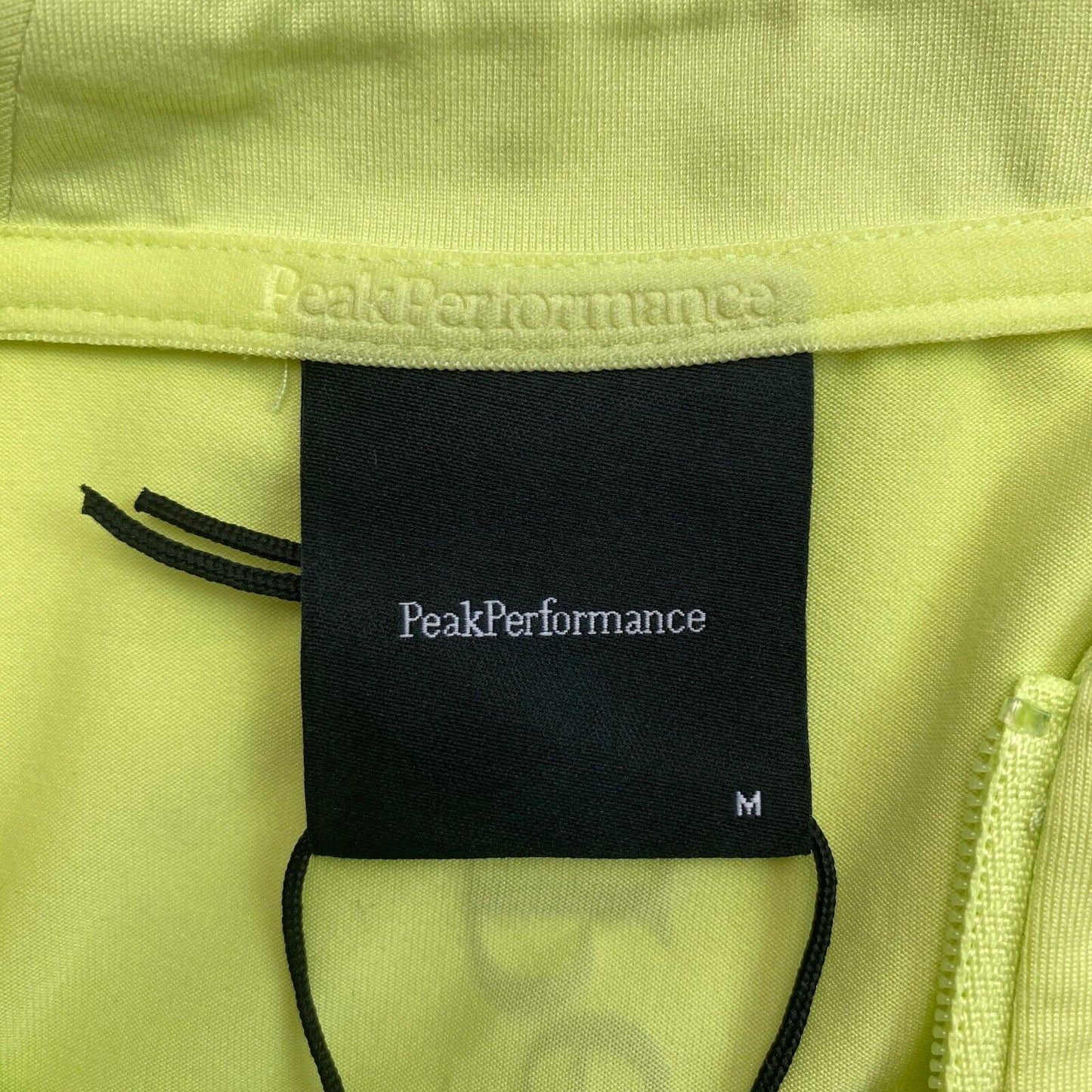 Peak Performance Women Yellow Turf Zip SS Top T Shirt Size M