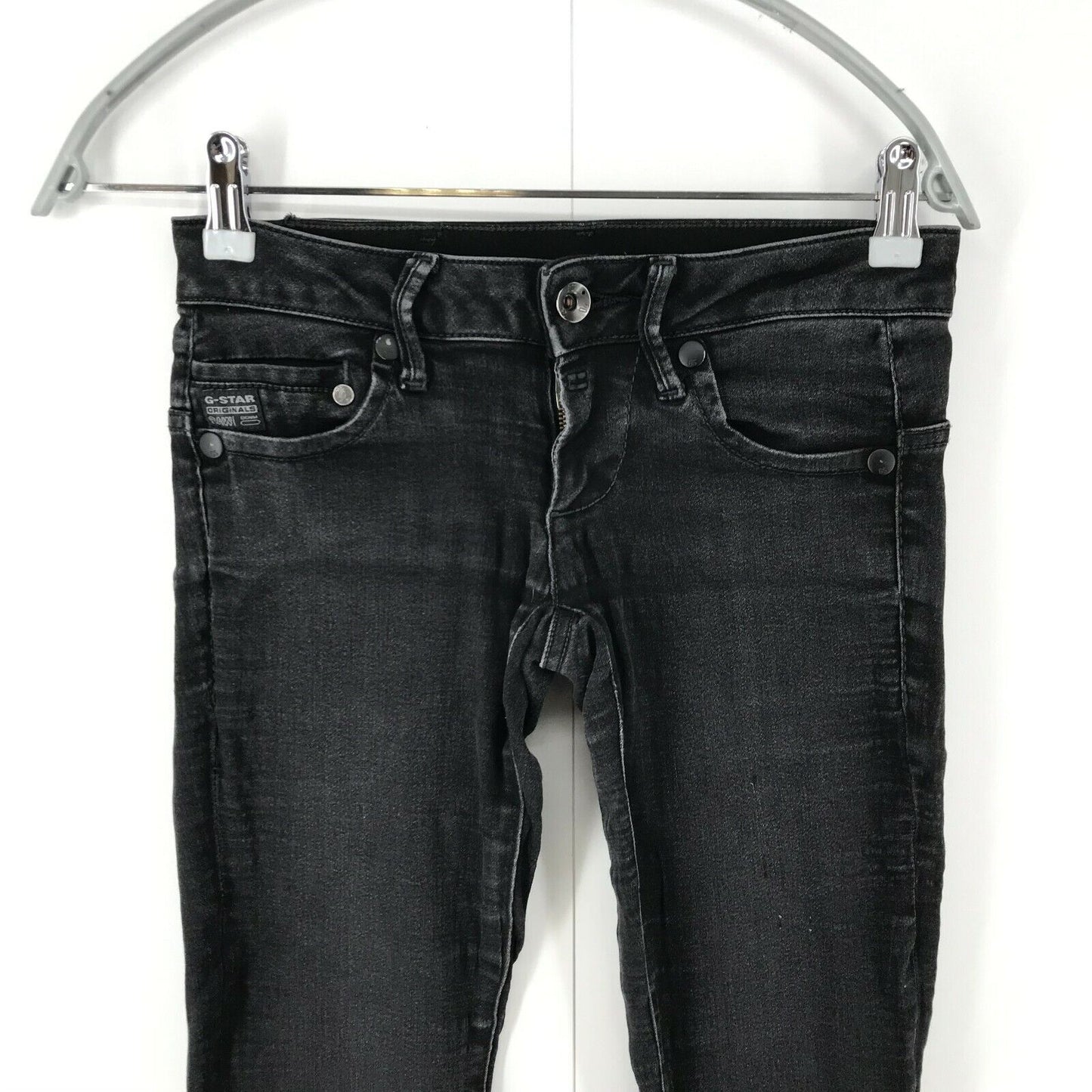 G-STAR RAW MIDGE Damen Jeans in Dunkelgrau, normale Passform, gerade Passform, W24 L32