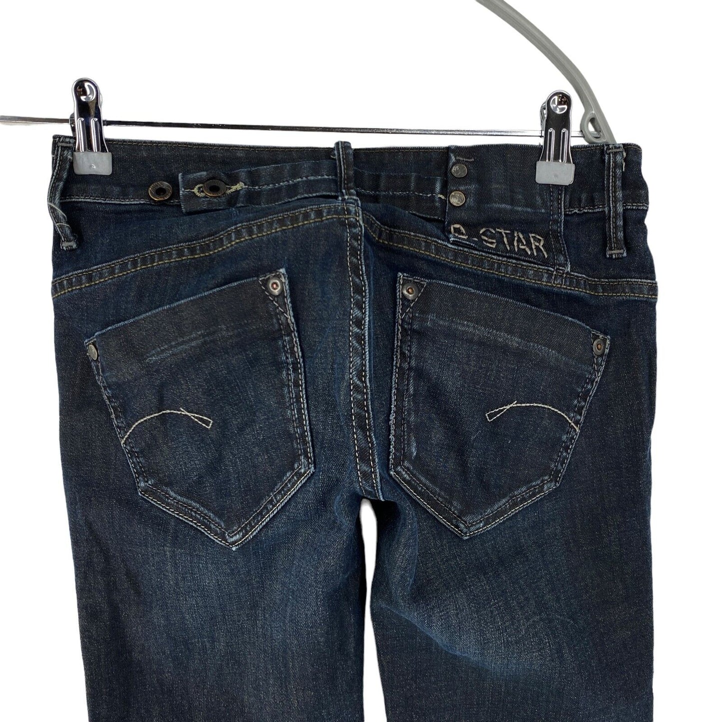 G-STAR MIDGE Damen Jeans in Dunkelgrau, Regular Straight Fit, Größe W27 L32