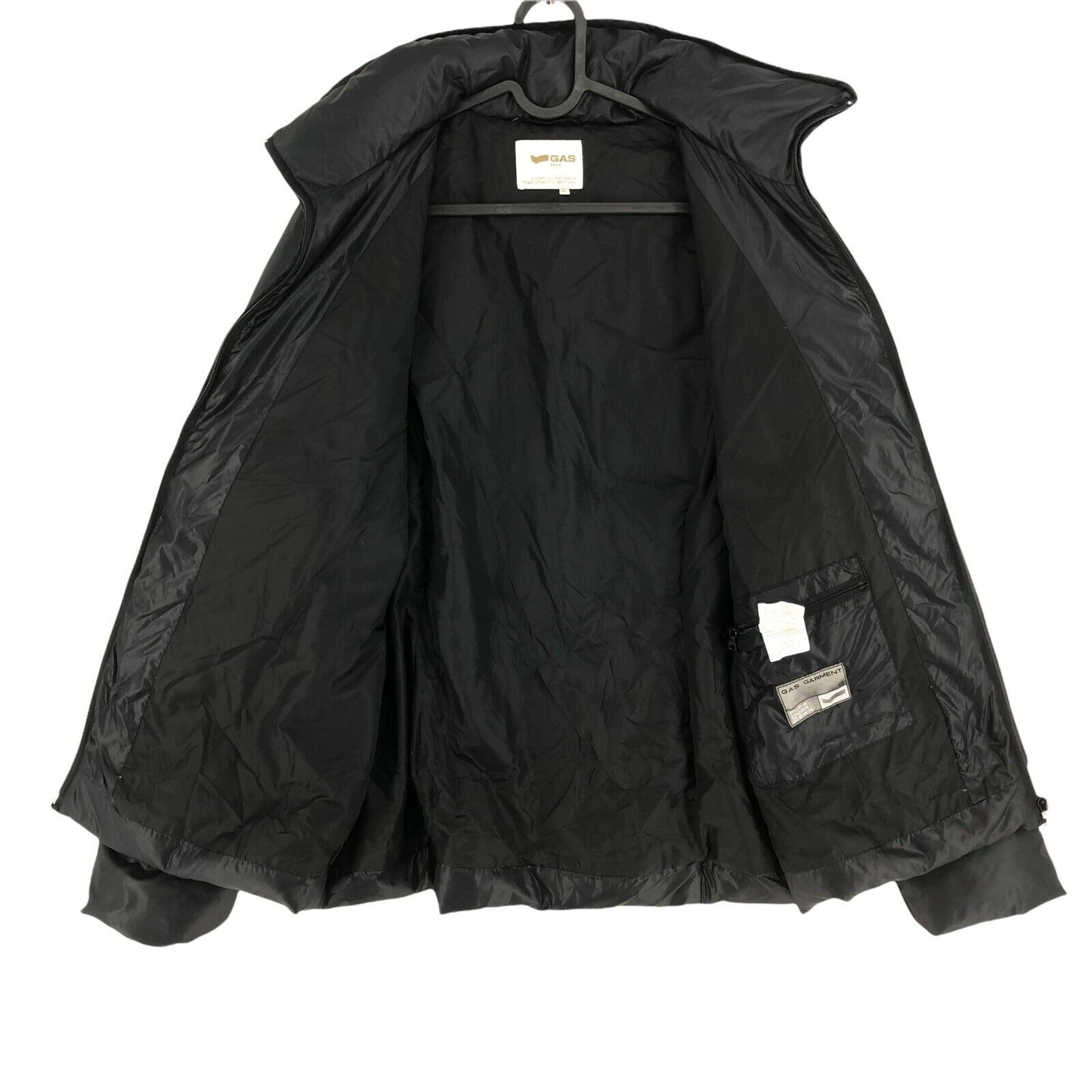 GAS Black Down Padded Puffer Coat Jacket Size XL