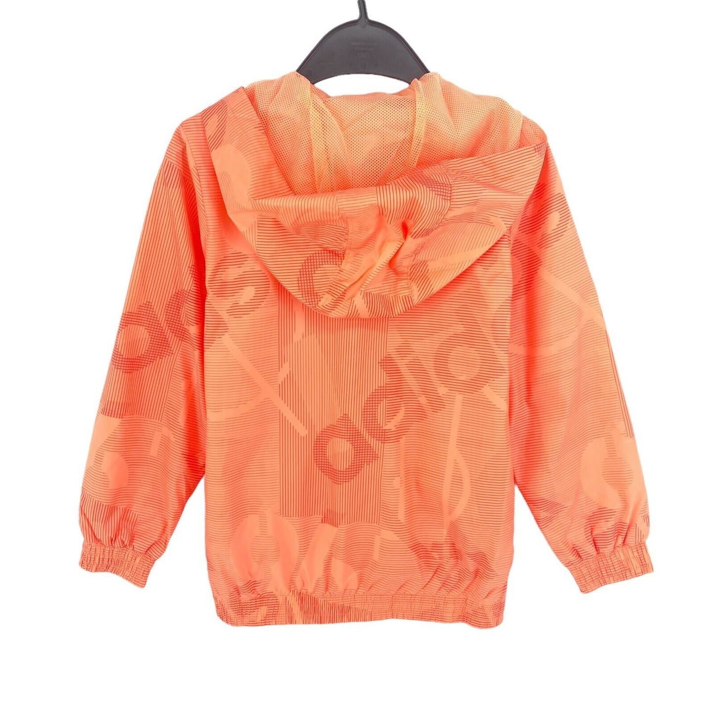 Adidas Windbreaker-Jacke mit Kapuze für Kinder, Orange, Größe 5–6 Jahre