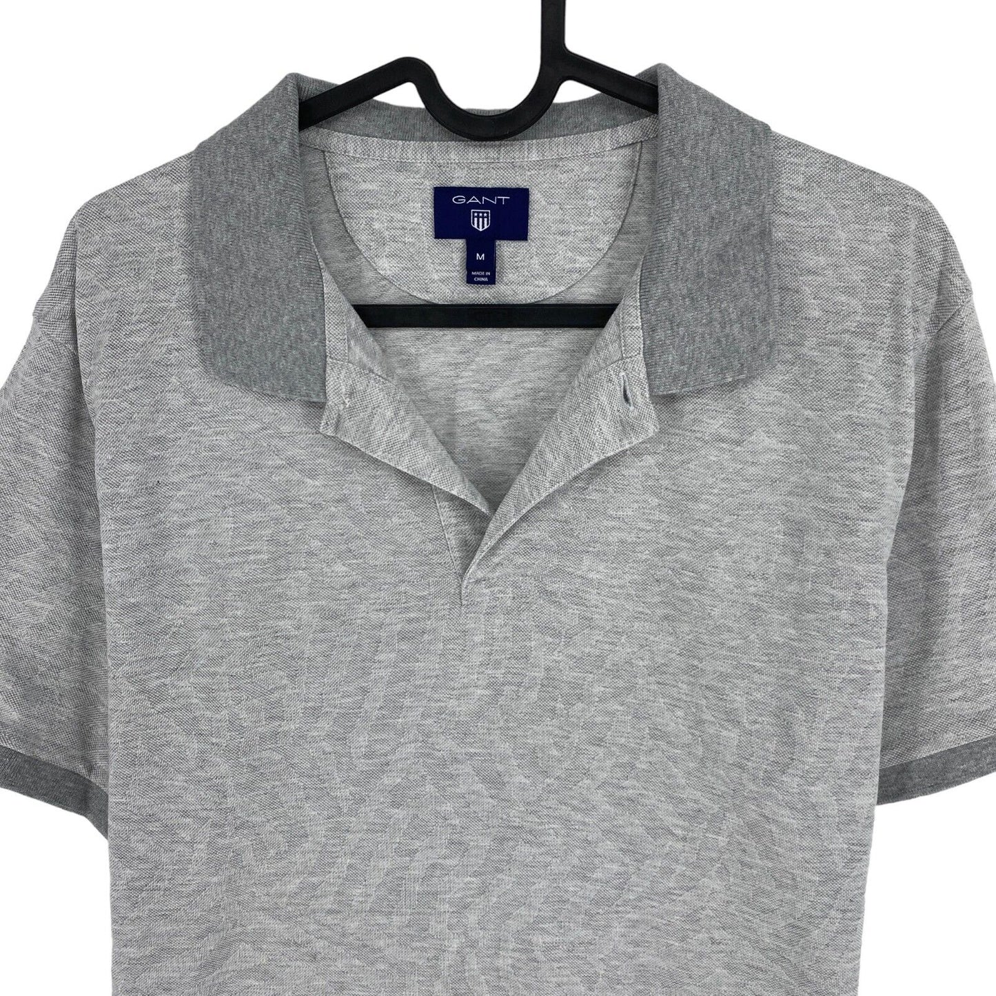 GANT Grey Pique Rugger Polo Shirt Size M