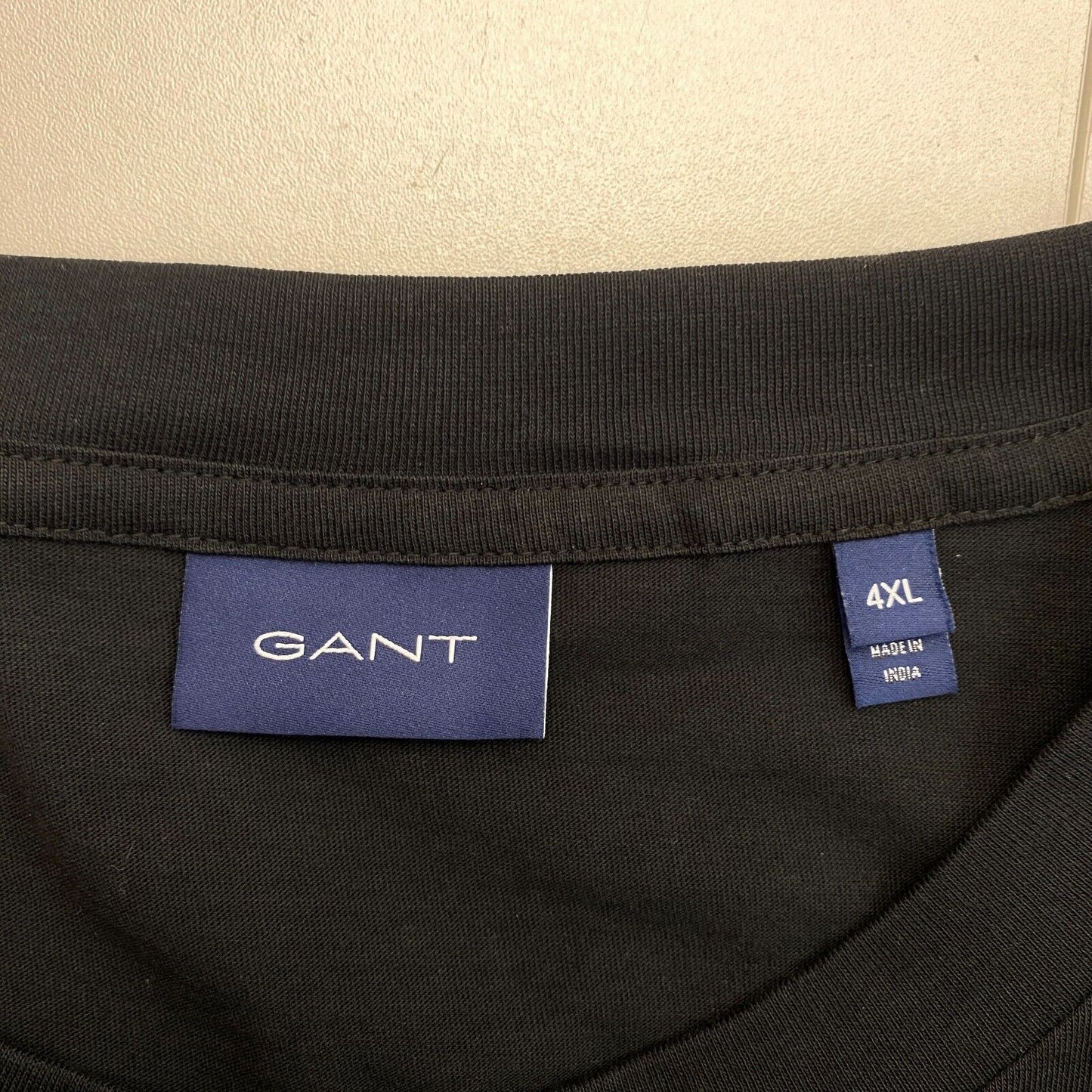 GANT Men Black Tonal Archive Shield Crew Neck Short Sleeves T Shirt Size 4XL