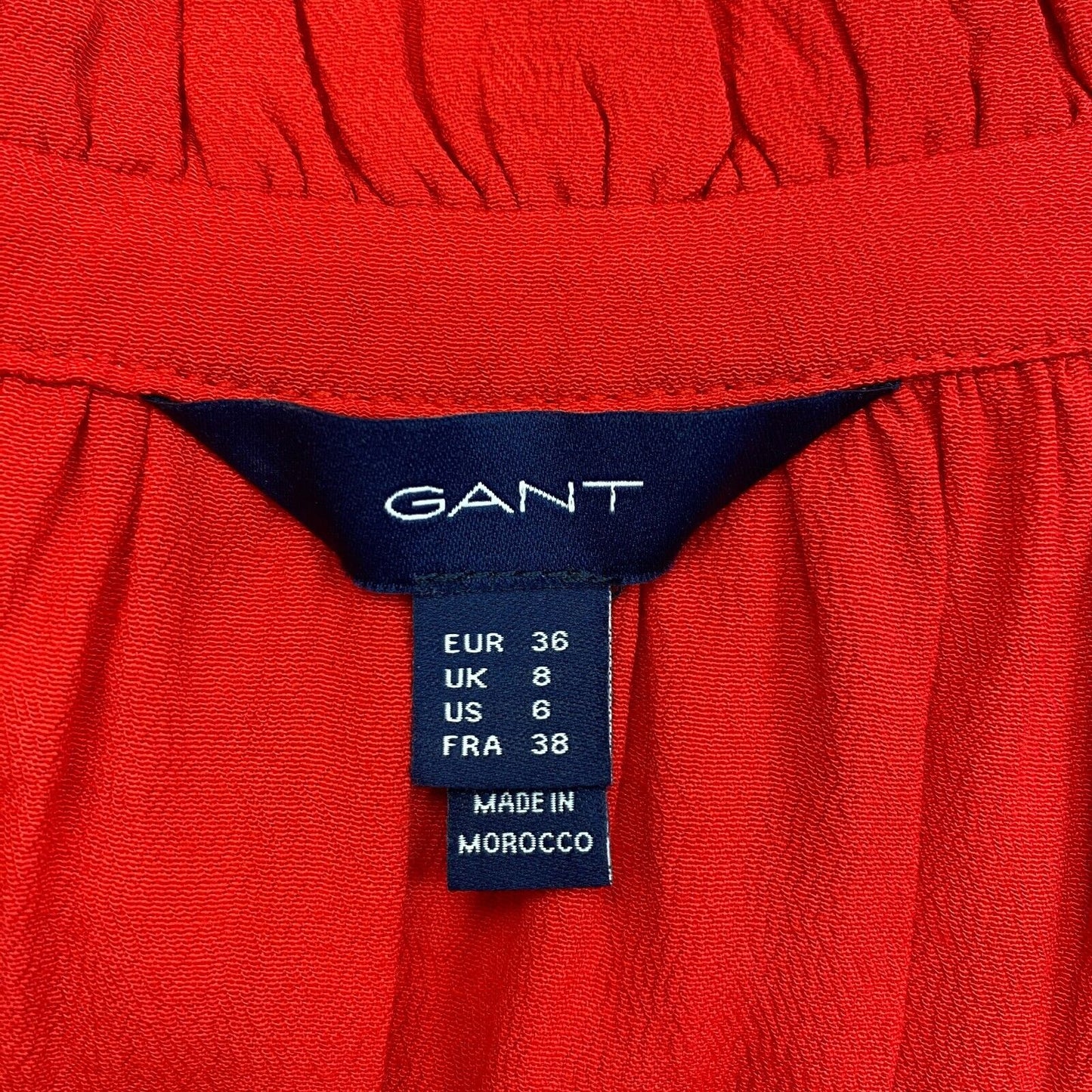 GANT Red V Neck Flared Dress Size EU 36 UK 8 US 6