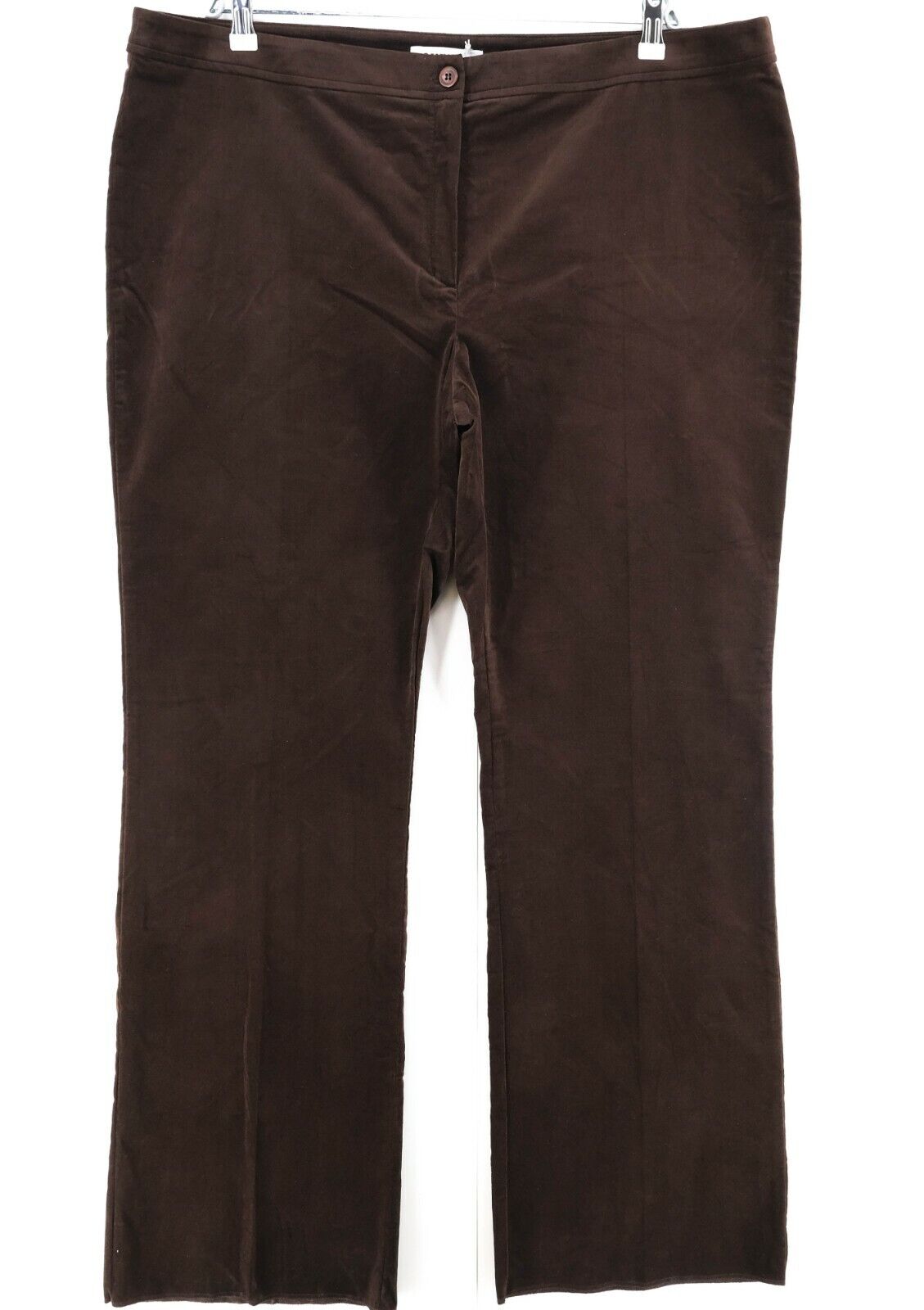 PERSONA Brown Velvet Pants Trousers Size EU 48 50 UK 20 22 US 18 20