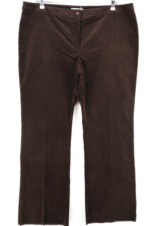 PERSONA Pantalon en velours marron Taille EU 48 50 UK 20 22 US 18 20