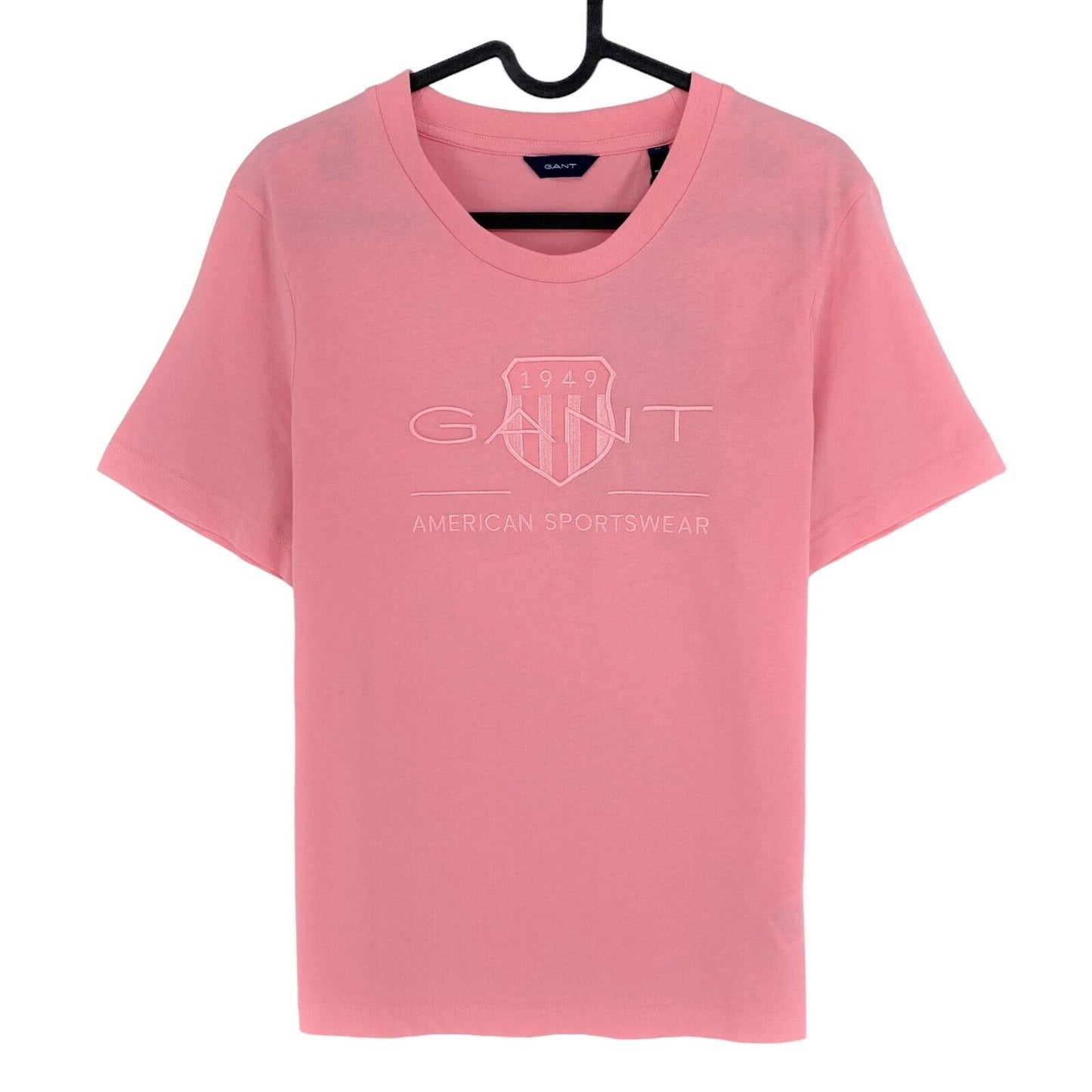 GANT Pink Tonal Archive Shield Crew Neck T Shirt Size M