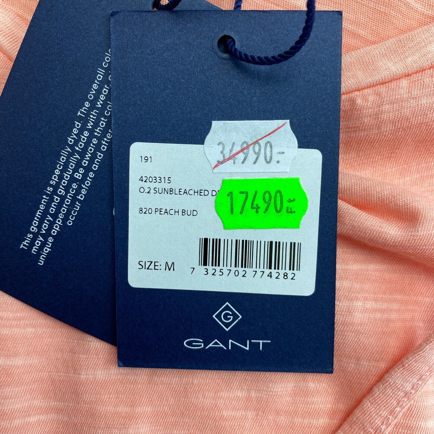 GANT Robe à col rond décolorée rose Sun Taille M