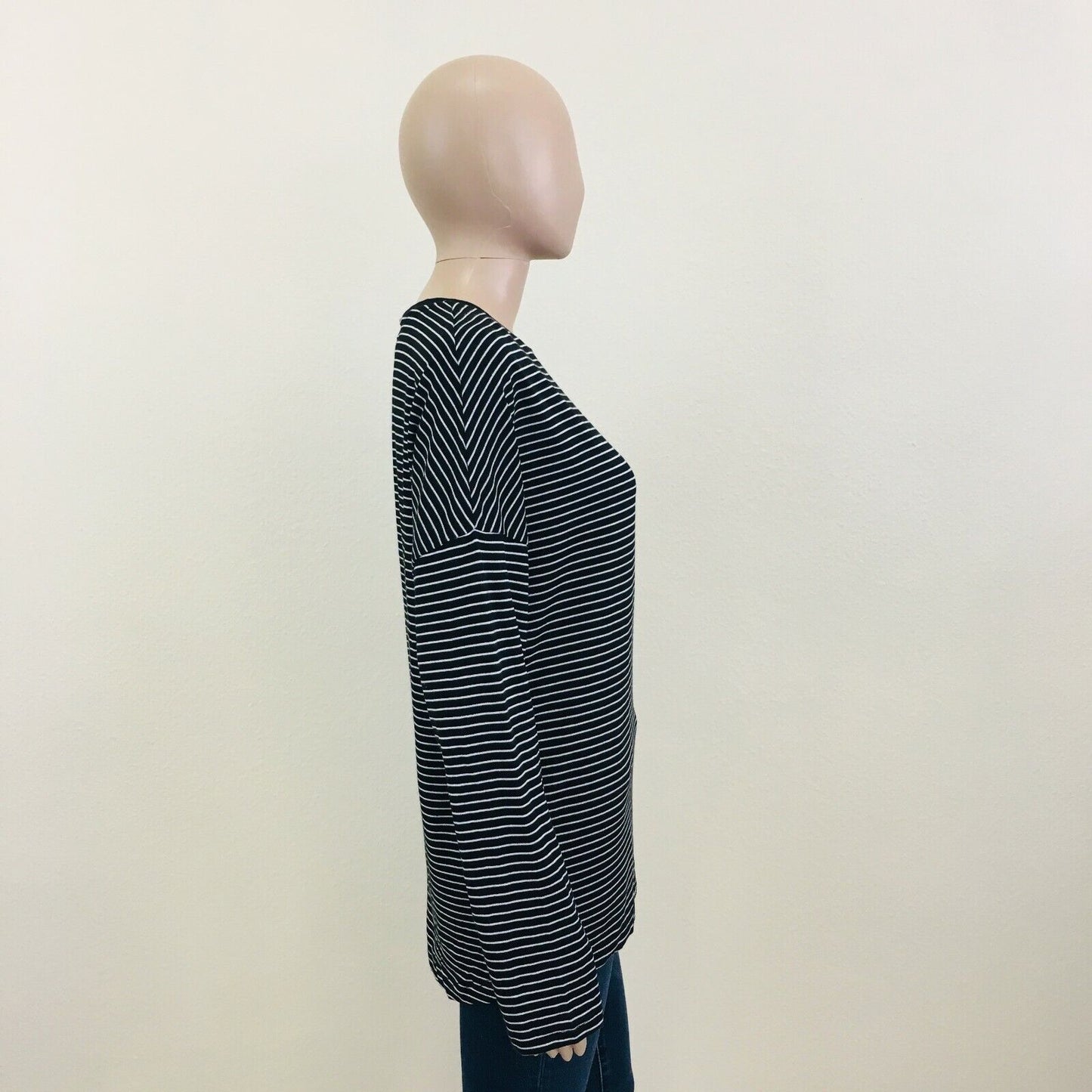 ZARA Trafaluc Oversized Loose Fit Striped Crew Neck Jumper Sweater Size S L