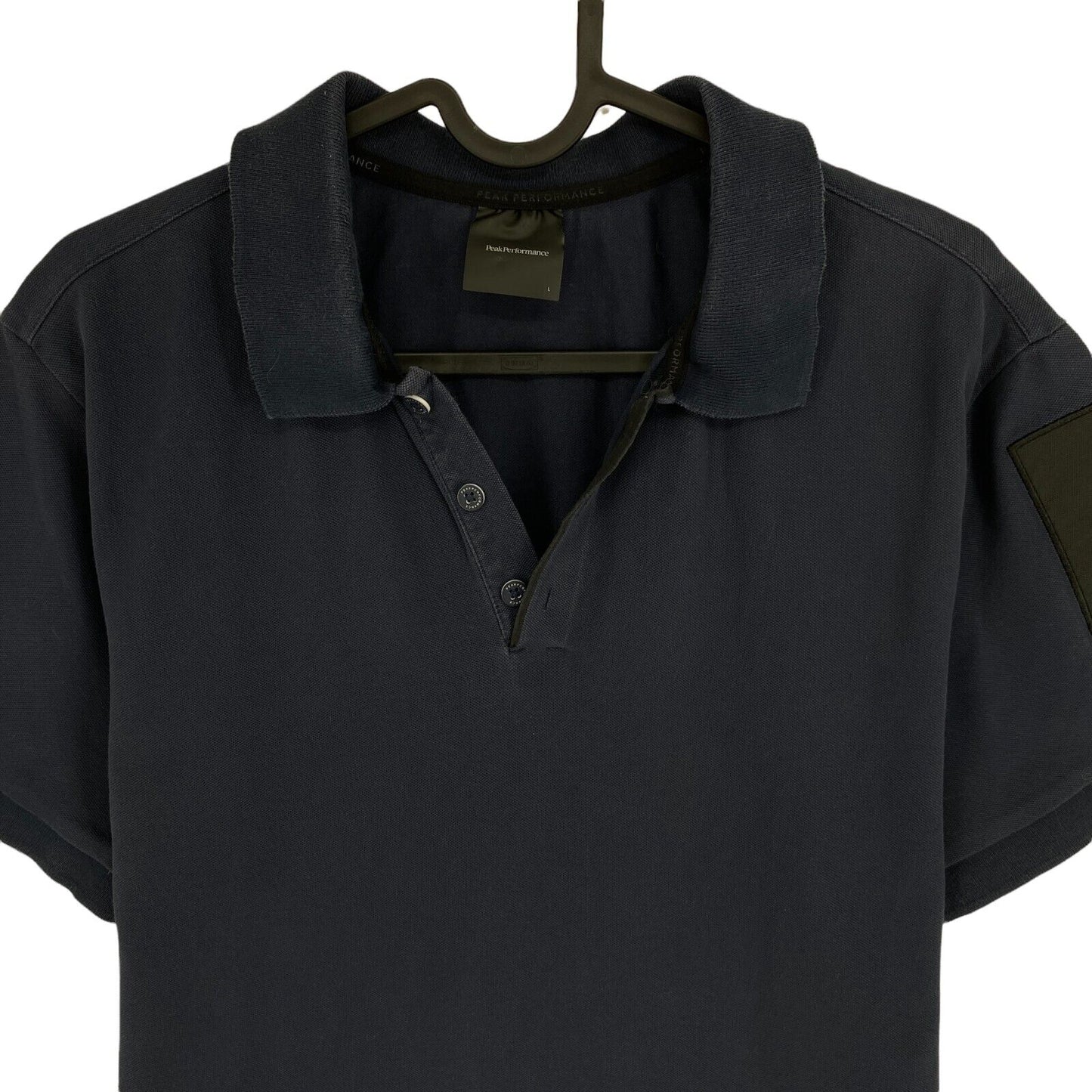 Peak Performance Navy Blue Tech Pique Polo Shirt Size L