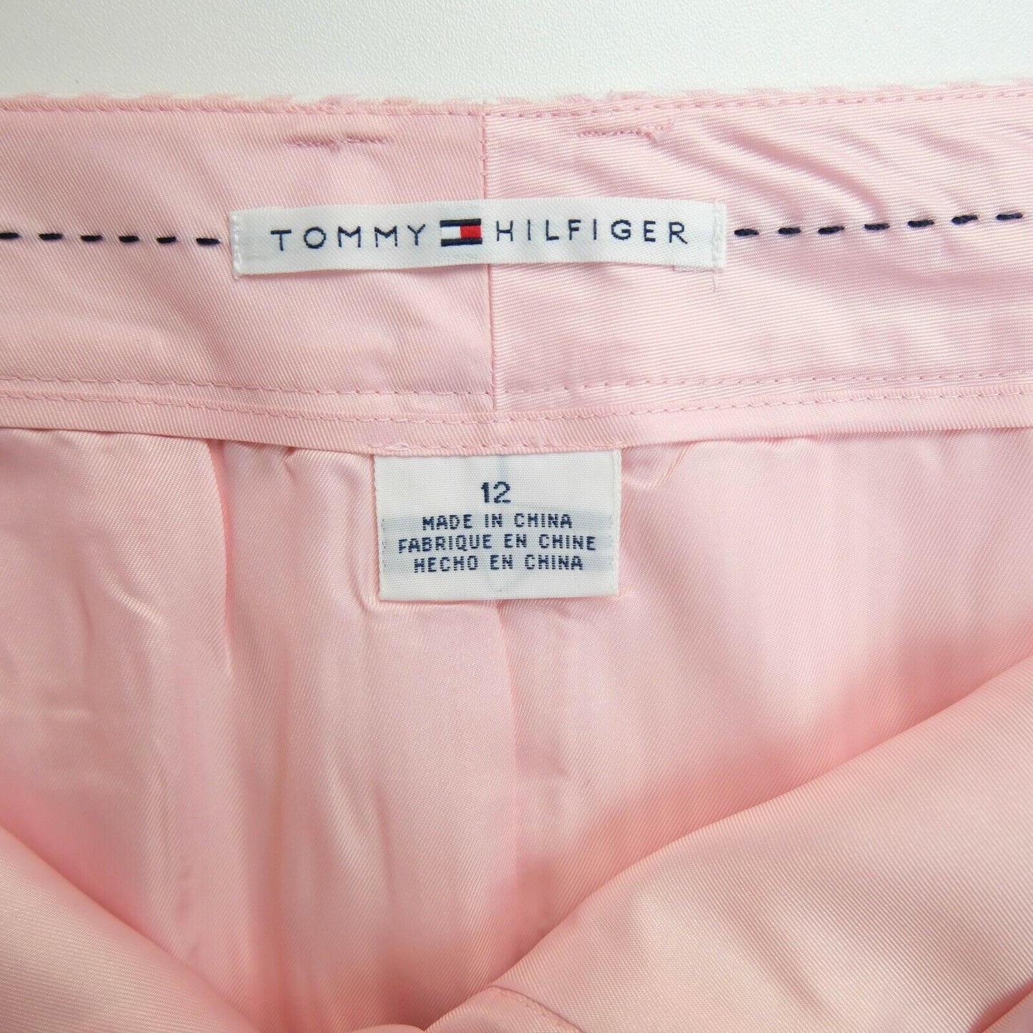 TOMMY HILFIGER Pink Striped St Lucia Skirt Size 12 EU 42 UK 14 US 10