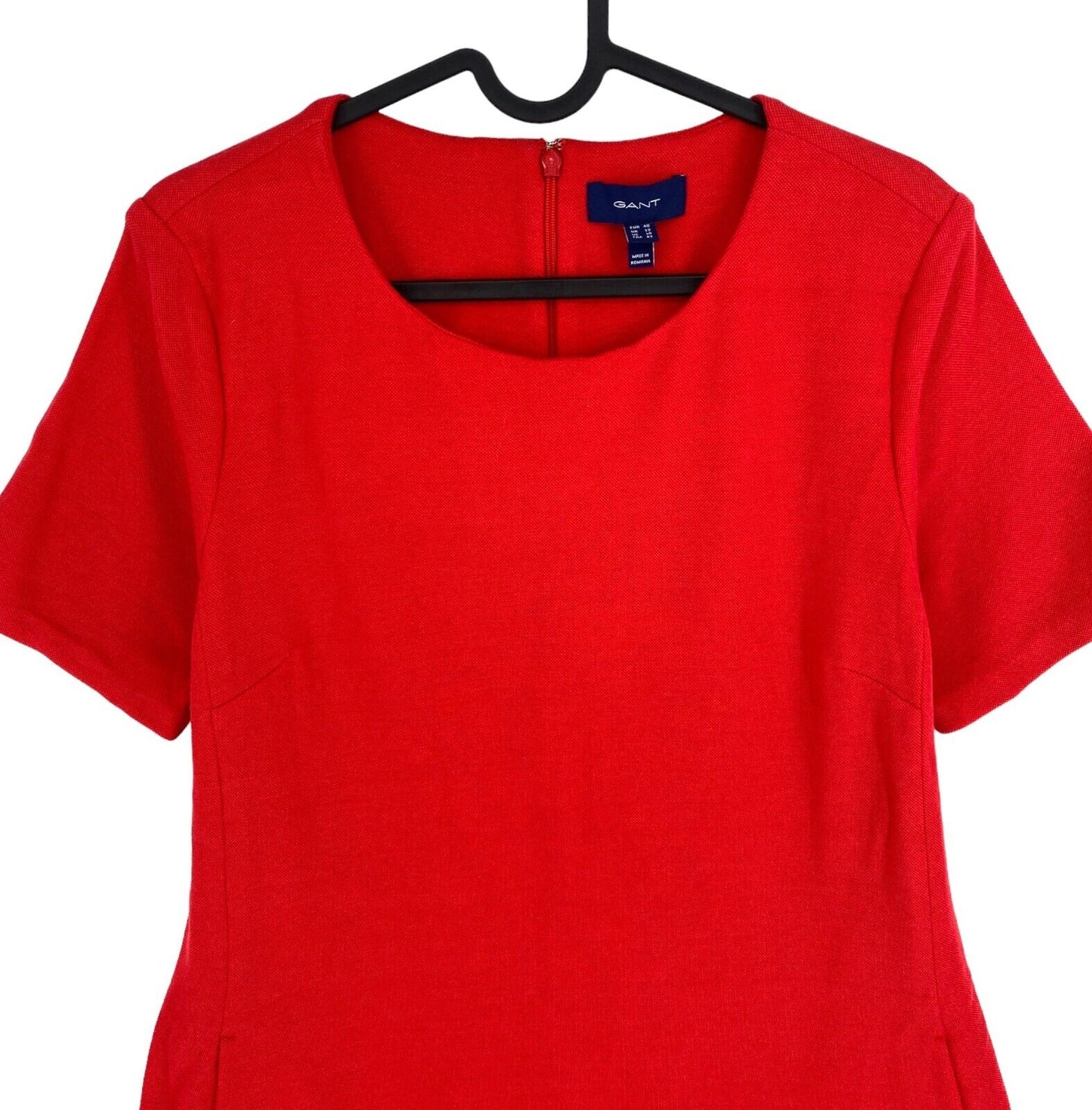 GANT Women Red Jersey Pique A Line Dress Size EU 40 UK 12 US 10