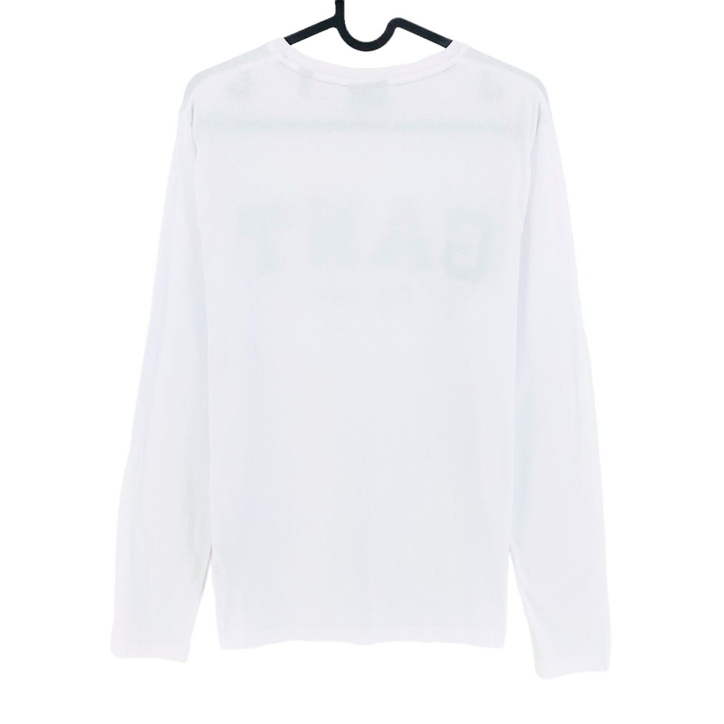 GANT White Logo Crew Neck Long Sleeves T Shirt Size S