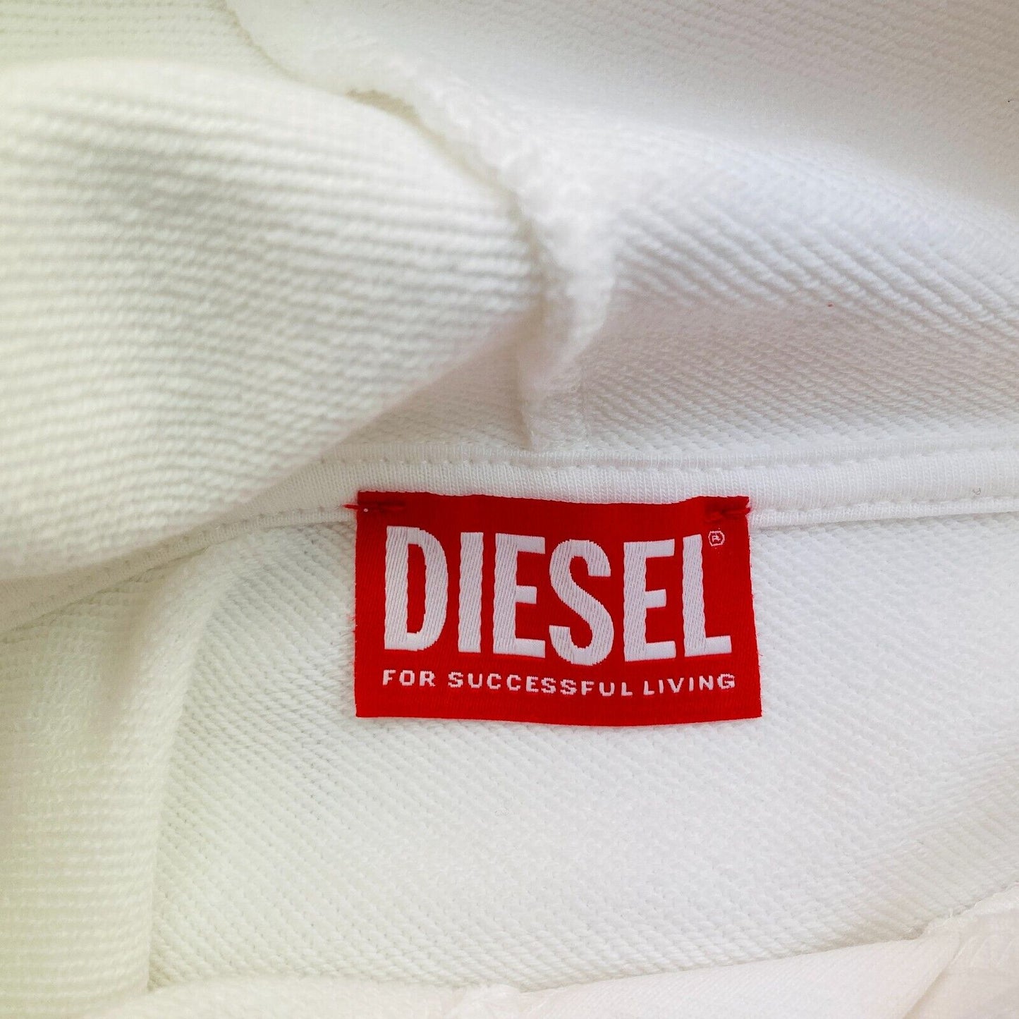 DIESEL Girls White SKRALOGO Cropped Hoodie Sweater Size 14 Years