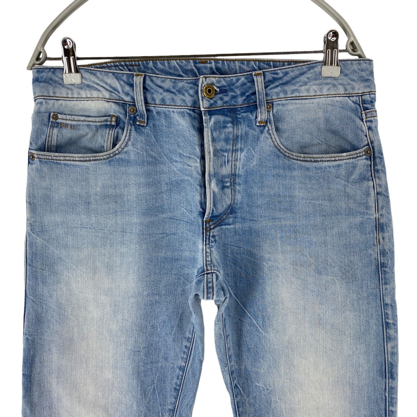 G-STAR 3301 Blaue Jeans mit normaler gerader Passform, W30 L32