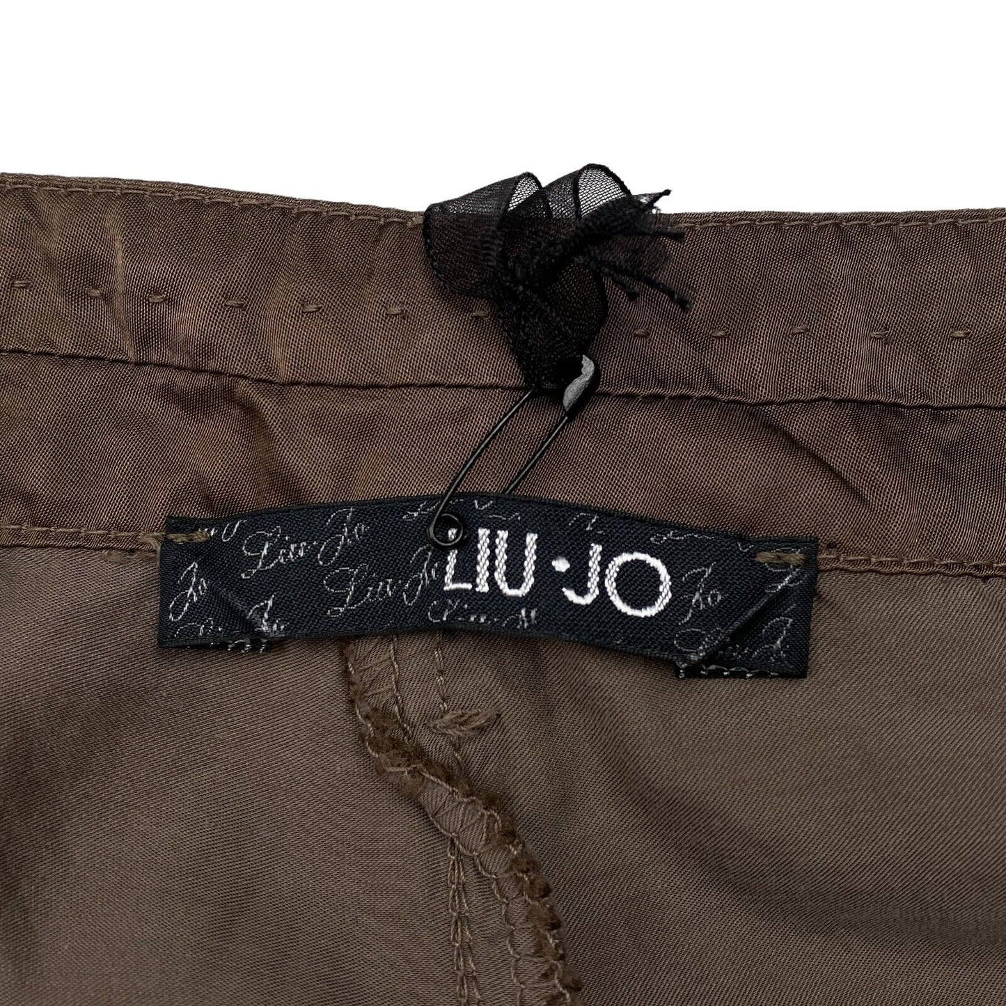 RPR €238 LIU JO Brown Wide Leg Dress Pants Trousers Size 44 W32