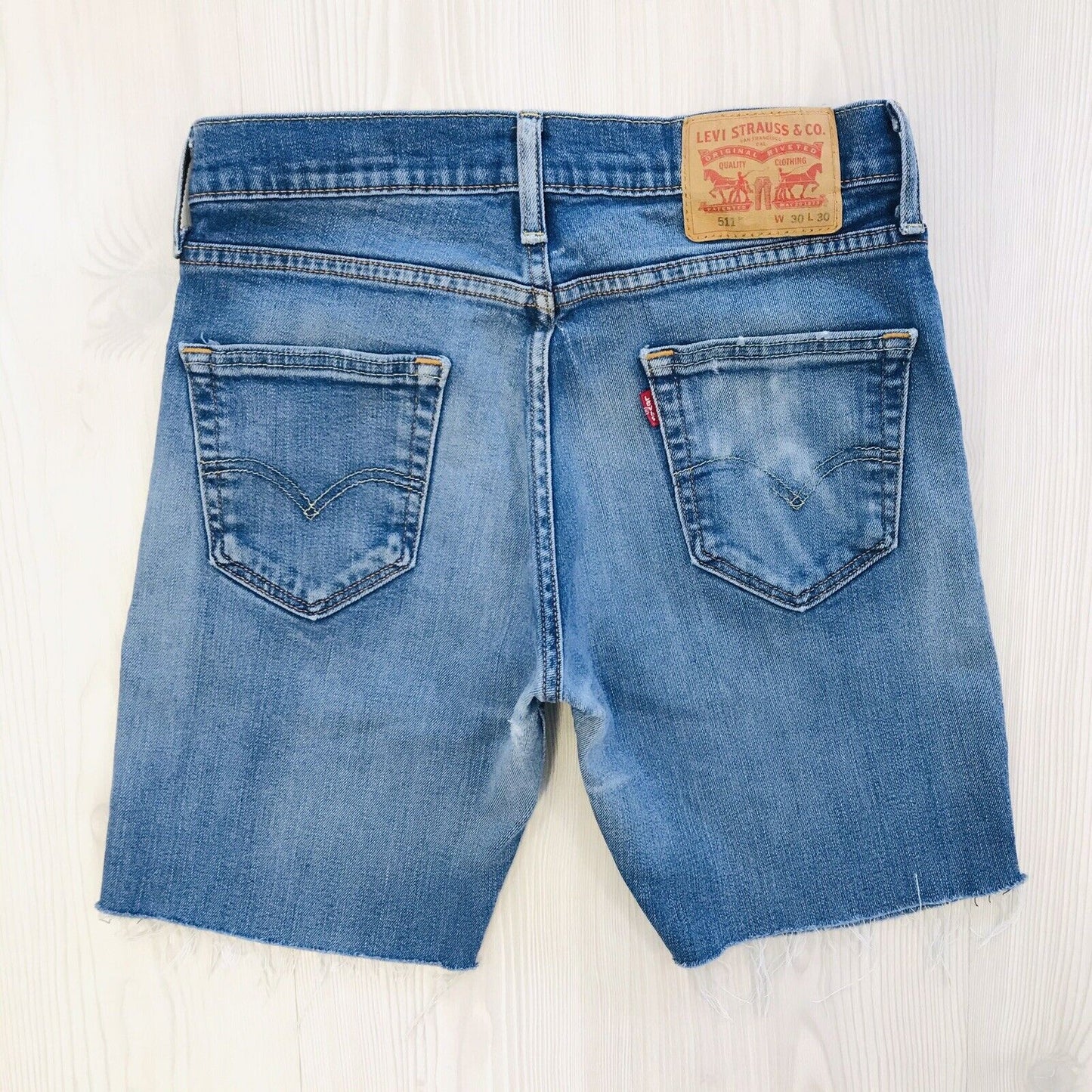 Levi's 511 Custom Made Blue Slim Fit Cut-Off Shorts Size W30