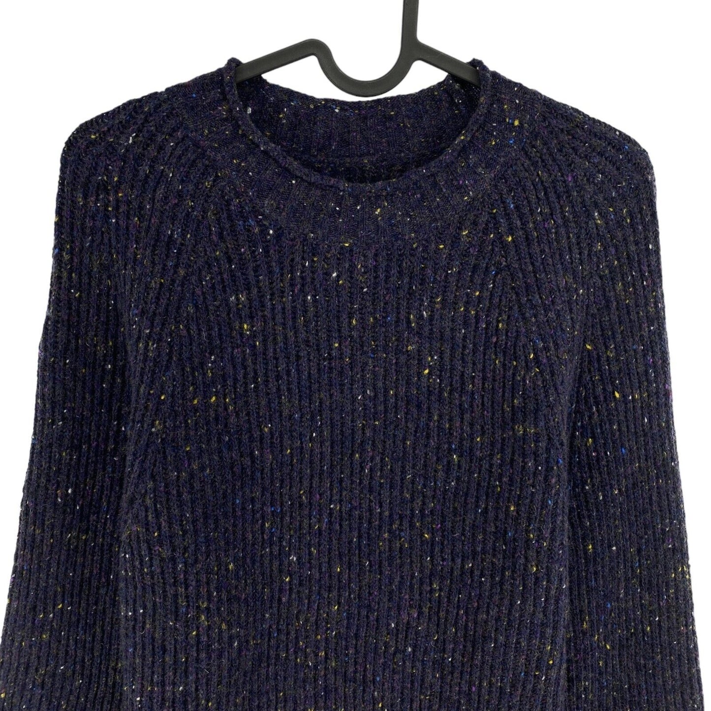 GANT Navy Blue Neps Crew Neck Sweater Jumper Size S