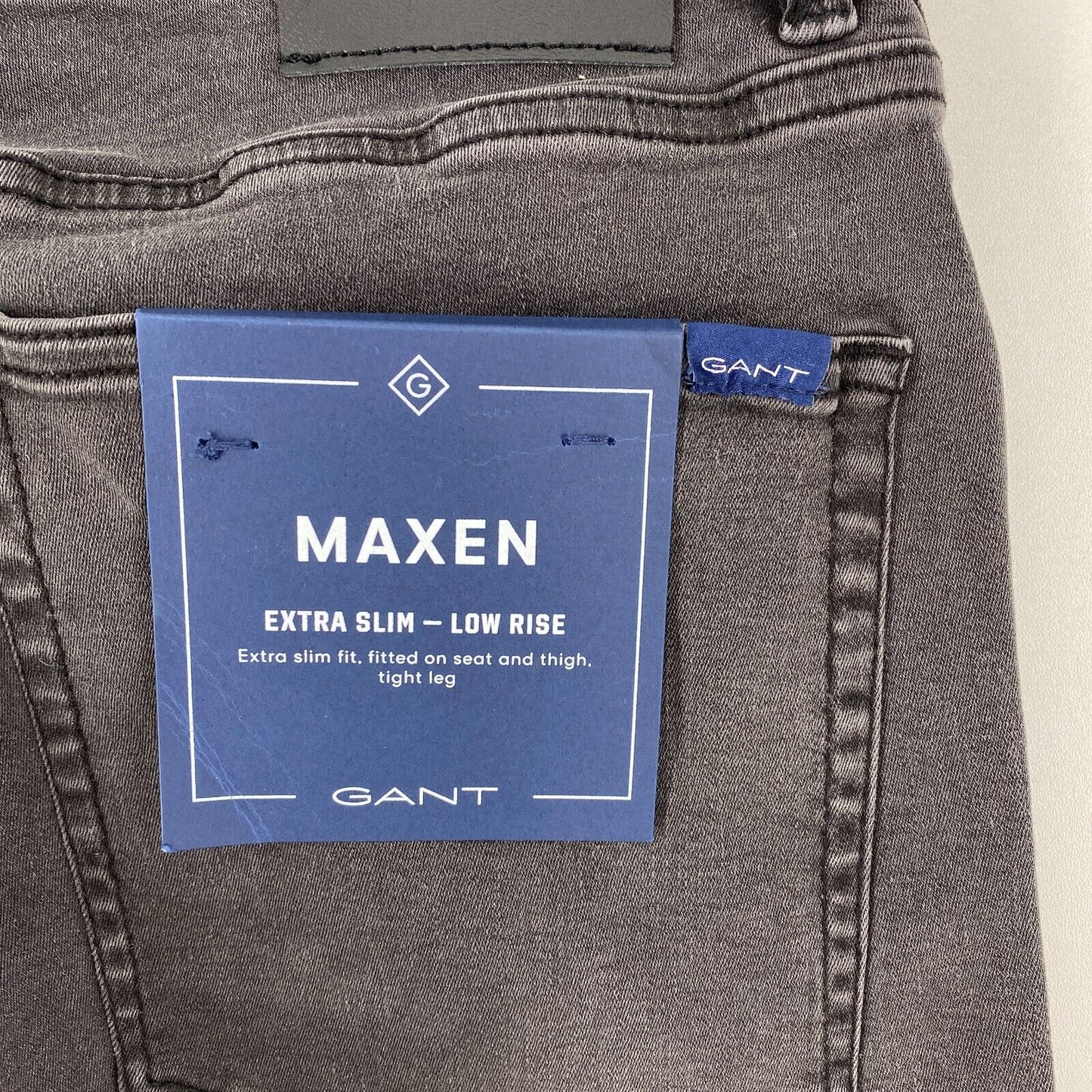 GANT MAXEN Dark Grey Extra Slim Fit Jeans W36 L32