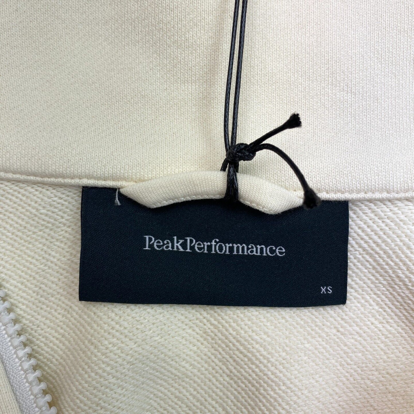 Peak Performance Women Beige Light Cotton Half Zip Sweater Jumper Size XS