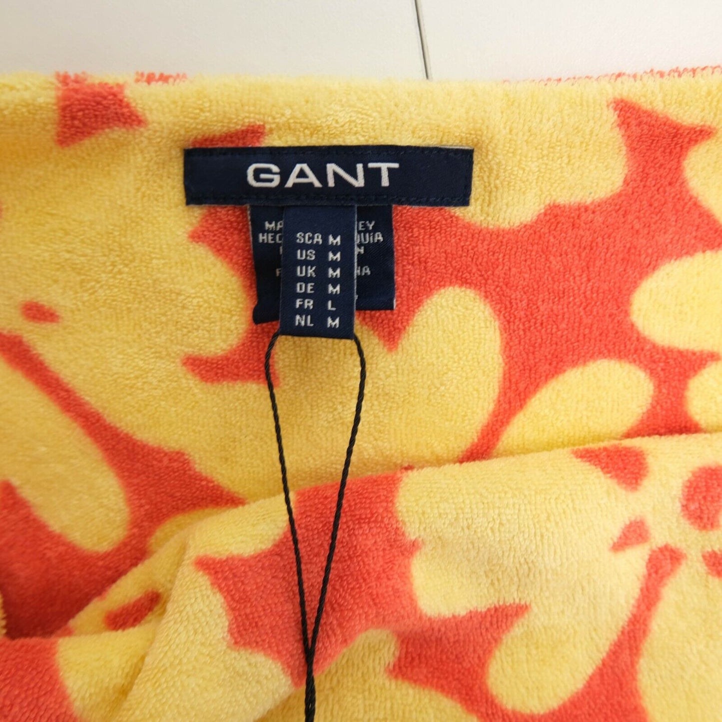 GANT Red / Yellow Printed Terry Dress Size M