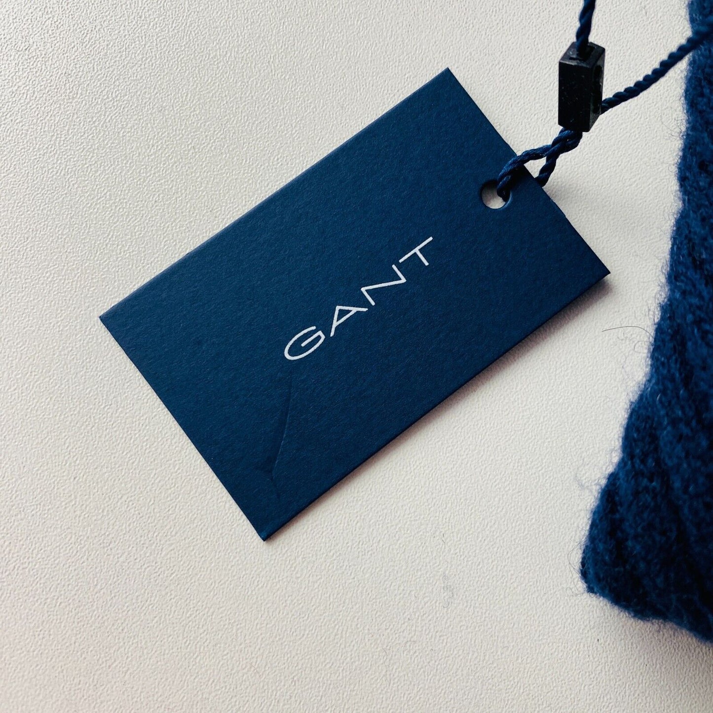 GANT Dark Blue Unisex Teen Wool Knit Hat Beanie Scarf Gift Set Size L - XL