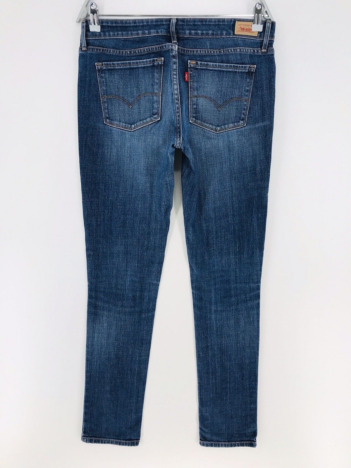 vintage Levi’s 531 Femmes Bleu Stretch Low Rise Skinny Fit Jeans 8 Long / W30 L34