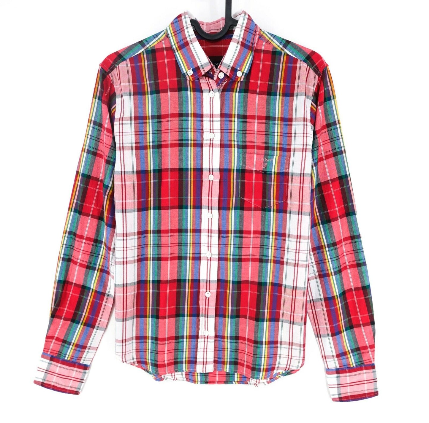 GANT Red Madras B Shirt Size EU 34 UK 8 US 4