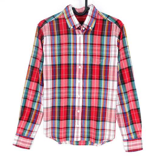 GANT Red Madras B Shirt Size EU 34 UK 8 US 4