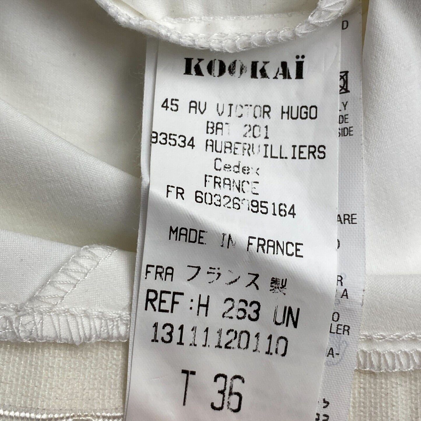 KOOKAI Women White Regular Fit Skirt Size EU 36 UK 8 US 6