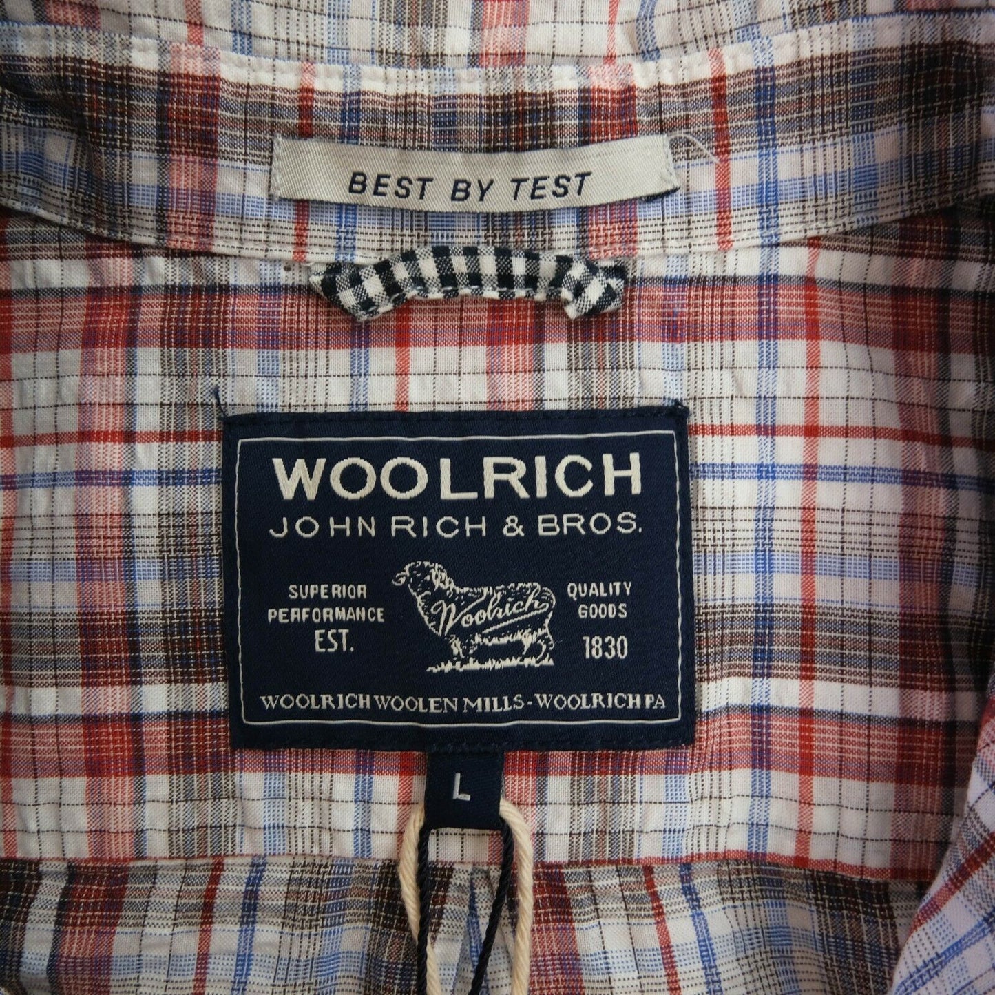 WOOLRICH Coloured Madras Field Shirt Size L