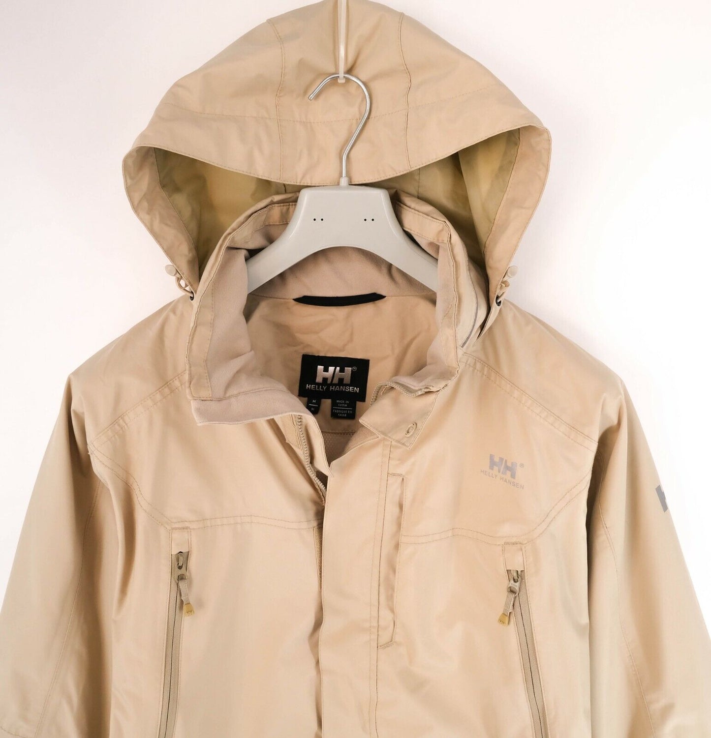 HELLY HANSEN Hellbrauner HELLY TECH-Jackenmantel mit Kapuze, Größe M