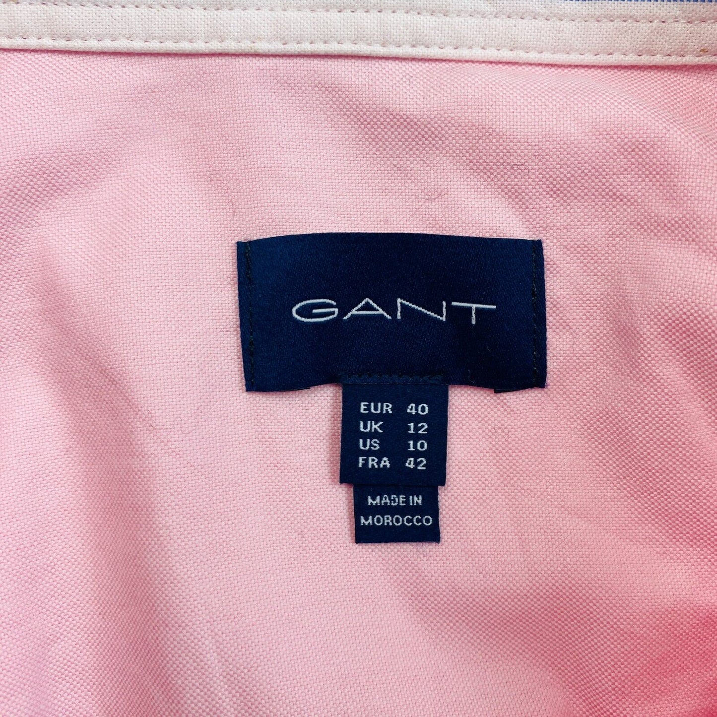 GANT Pink Stretch Oxford Shirt Size EU 40 UK 12 US 10