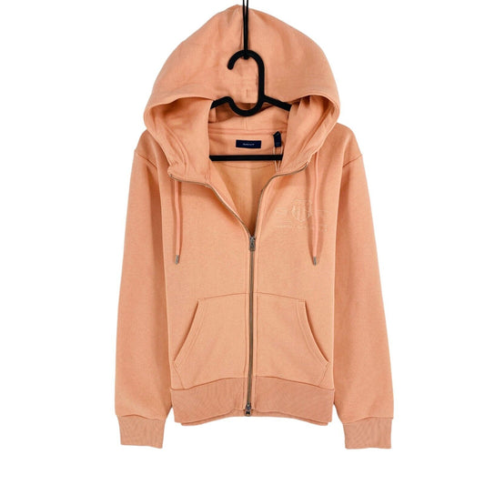 GANT Rose clair Tonal Shield Full Zip Sweat à capuche Pull Jumper Taille S