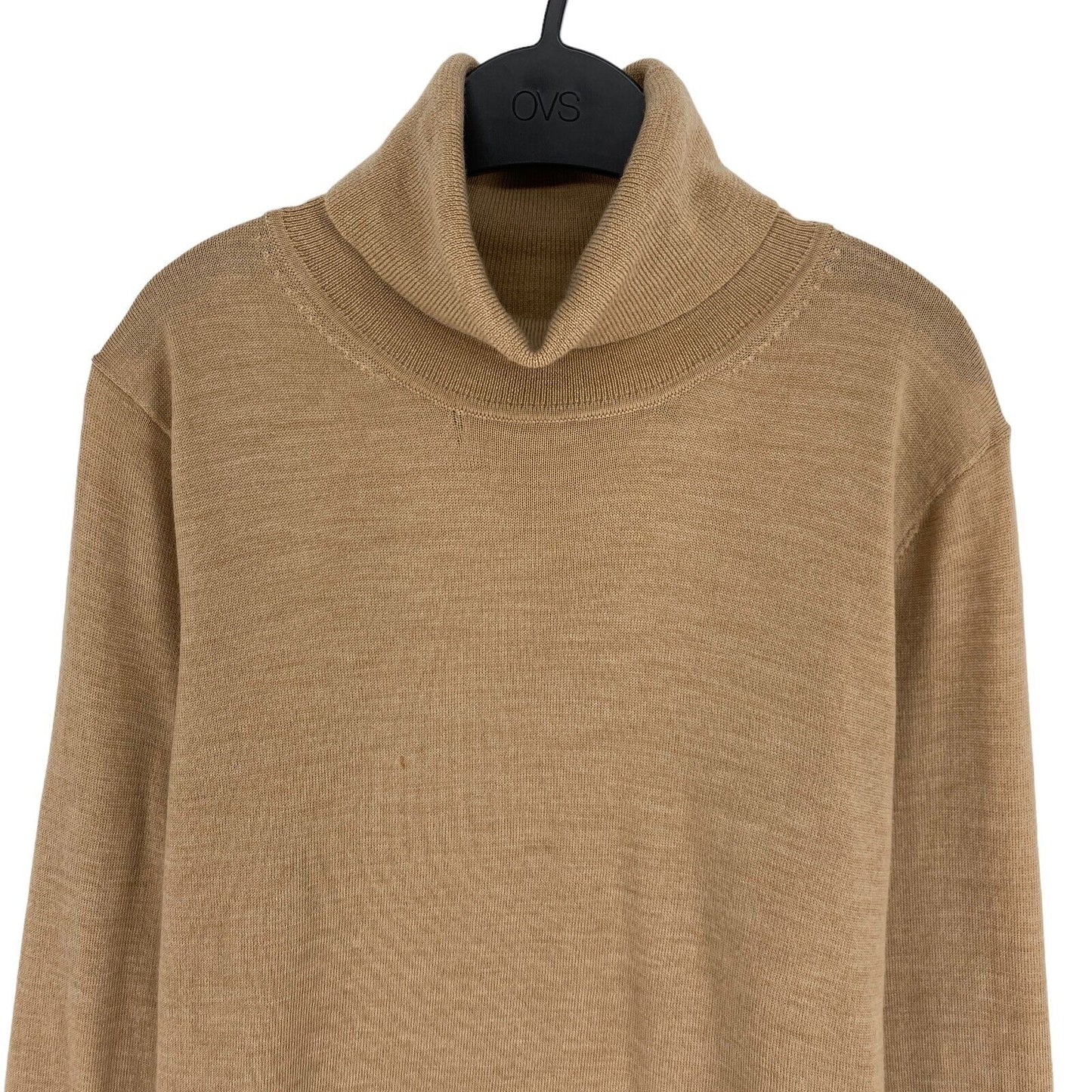 GANT Marron 100% Laine Pull Col Roulé Pull Taille M