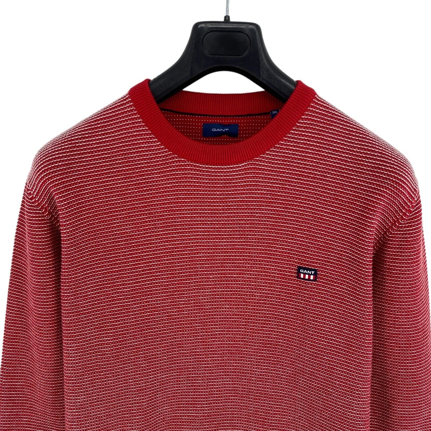 GANT Red Light Texture Crew Neck Sweater Pullover Size 2XL XXL