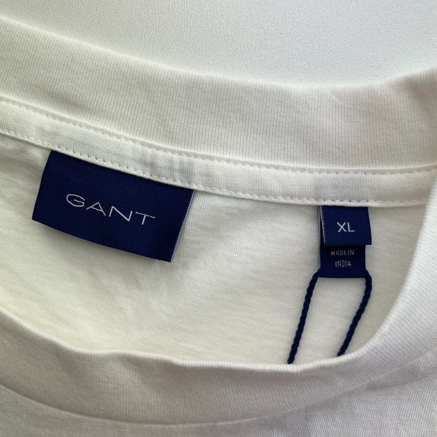 GANT White Tonal Archive Shield Crew Neck T Shirt Size XL