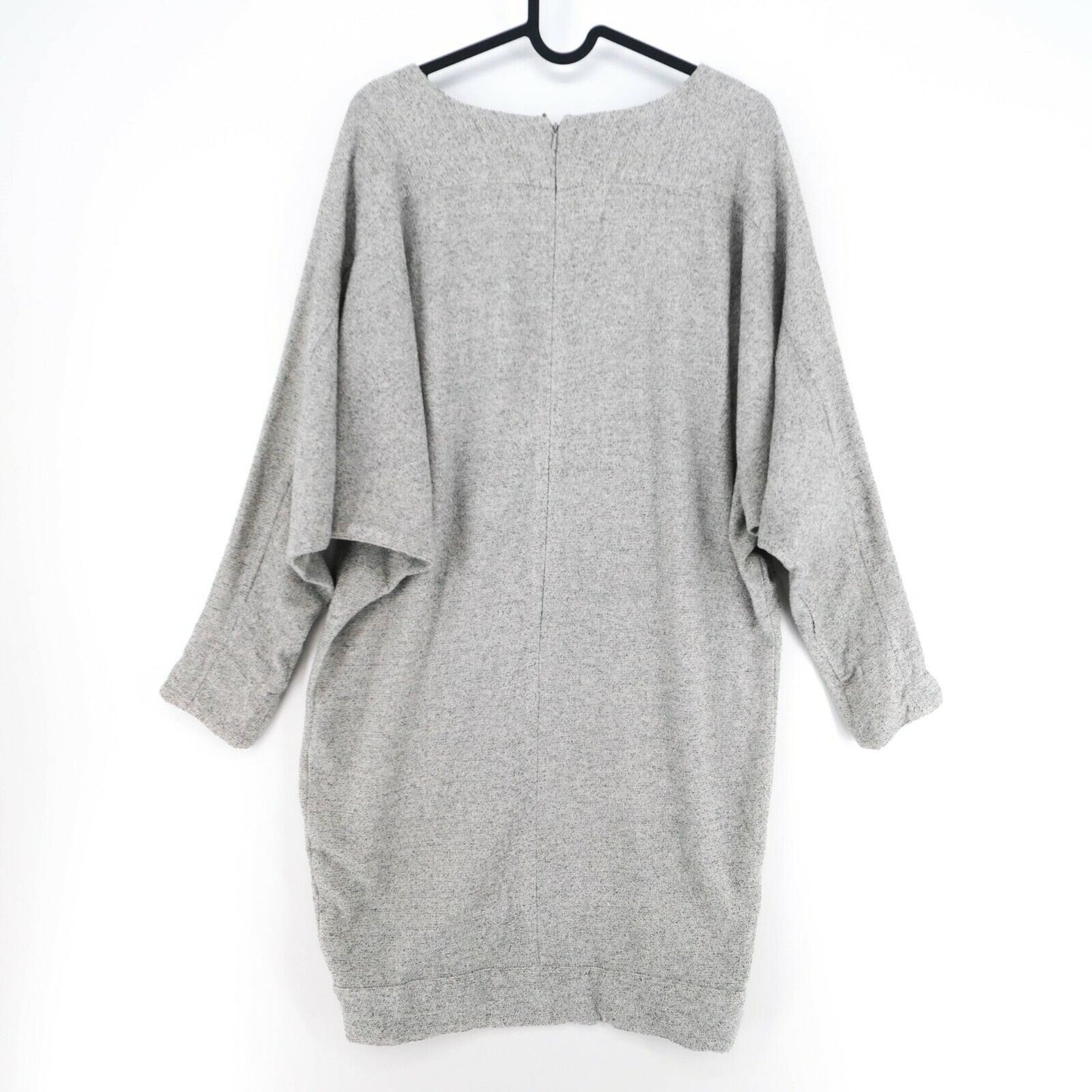 FRENCH CONNECTION Grey V Neck Long Sleeve Dress Size 10 / S 12 / M