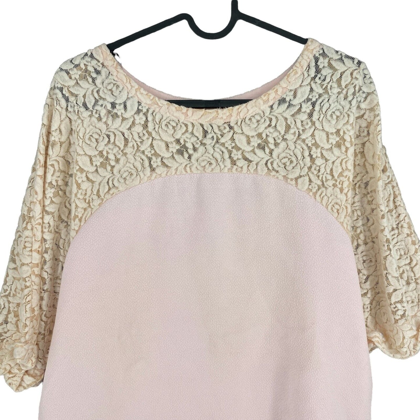 NAF NAF Pink Round Neck Top Blouse Size EU 40 UK 12 US 10