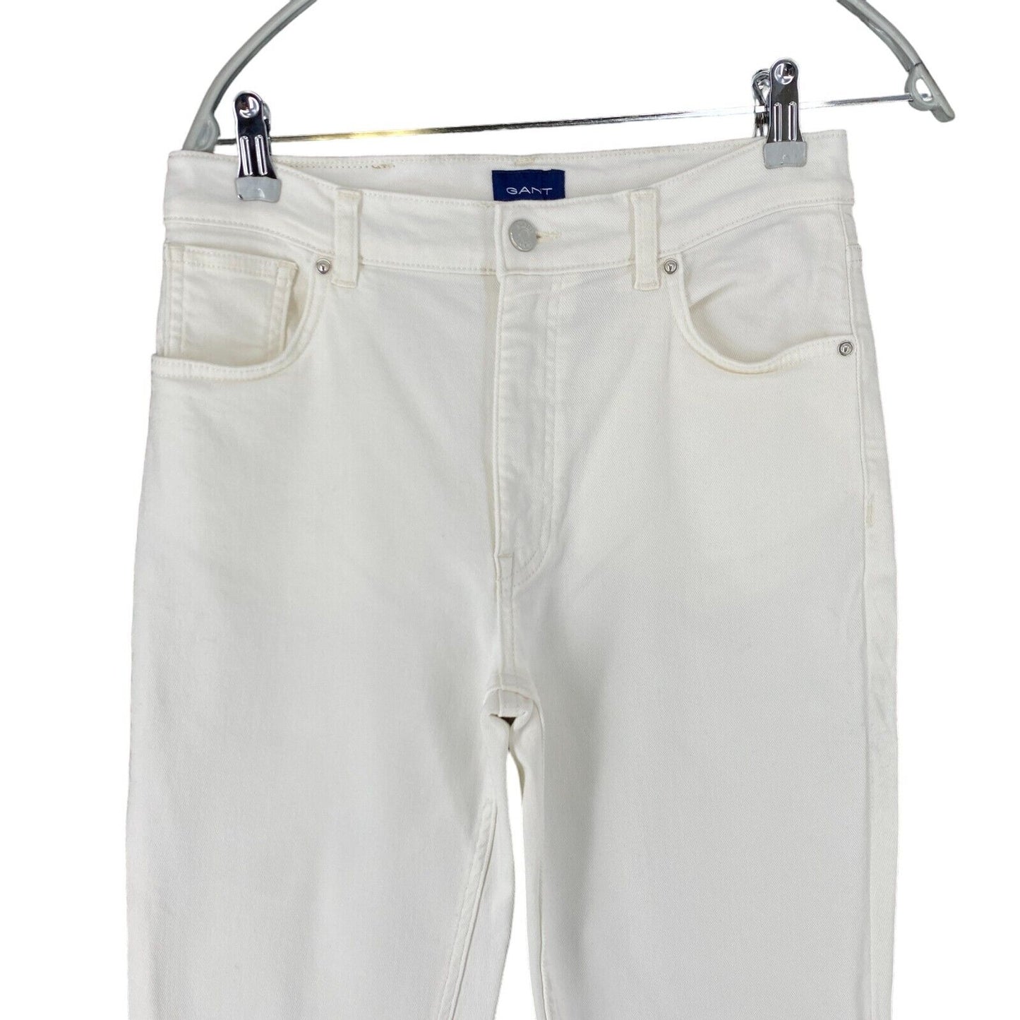 GANT Women White Slim Fit Cropped Jeans W29 L28