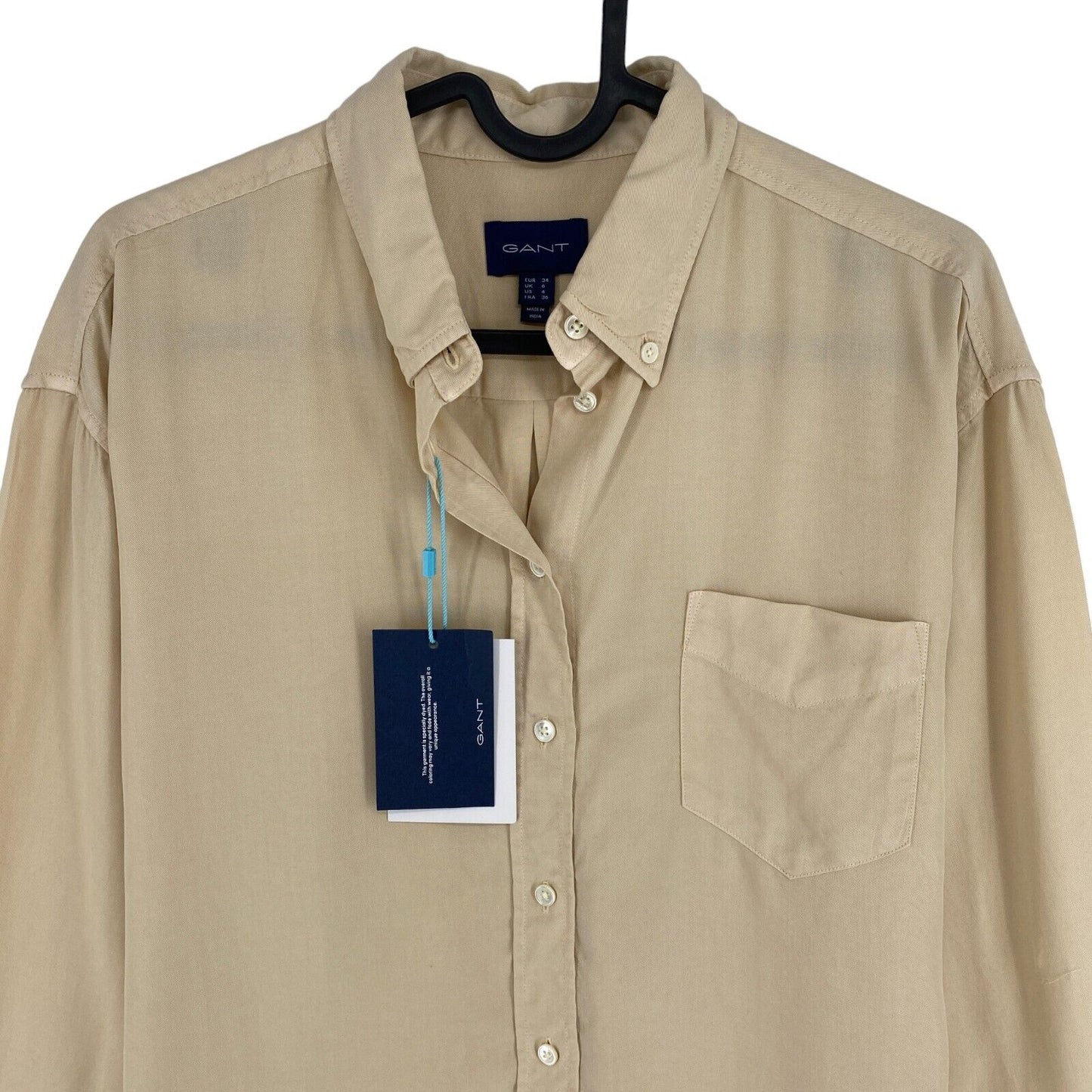 GANT Brown Pure Prep Chemise Lyocell décontractée Taille EU 34 UK 6 US 4