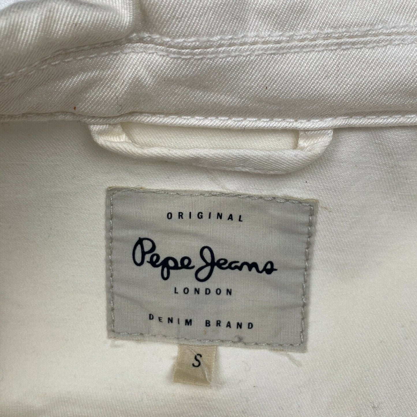 Pepe Jeans White Cotton Blend Jacket Size S