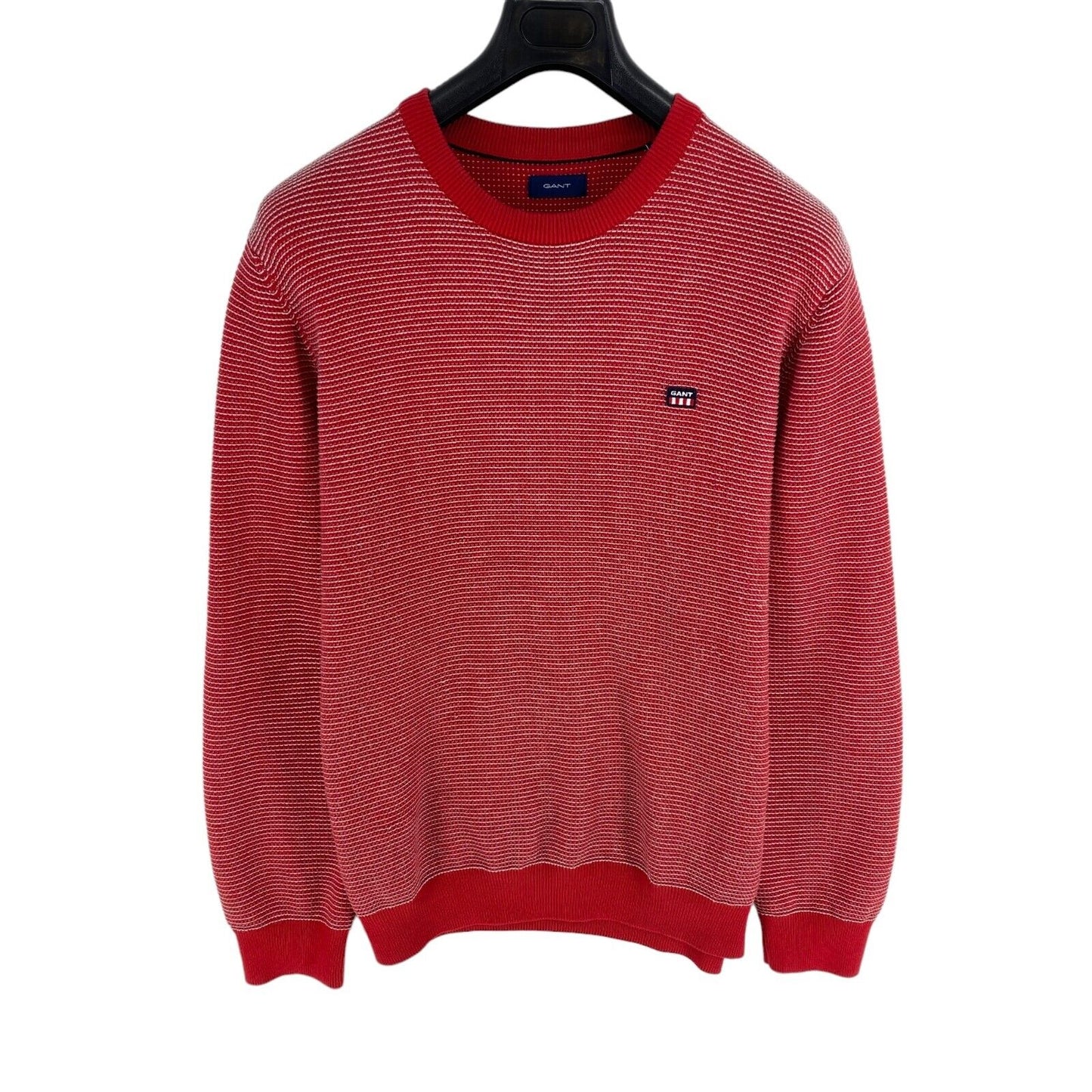 GANT Rot Leichte Textur Pullover Rundhals Pullover Größe XL