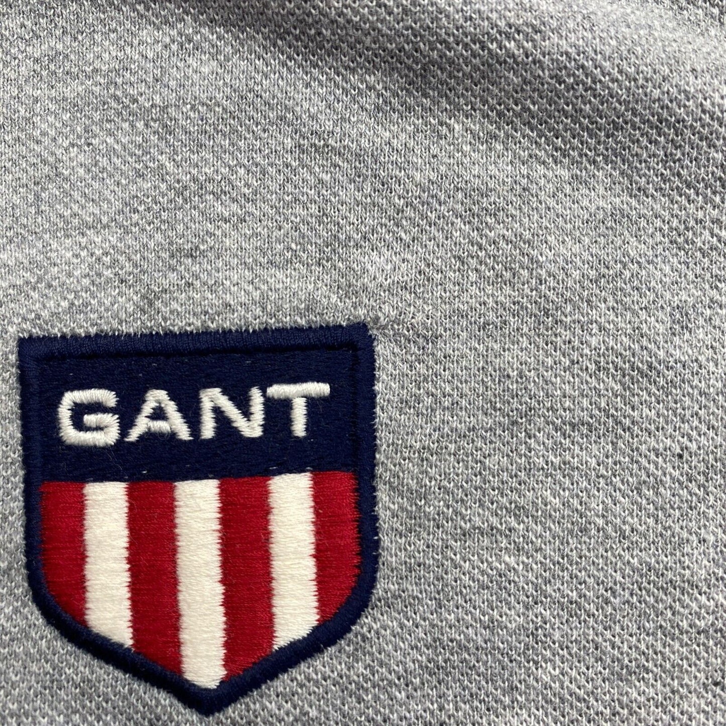 GANT Men Grey Retro Shield Logo Pique Short Sleeves Polo Shirt Size XL