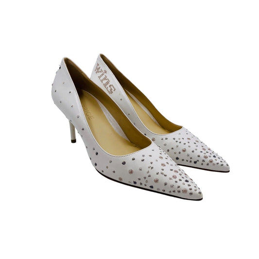 KIKI PRICE White Love Wins Leather Courts Shoes Pumps Size EUR 37 UK 4 US 6