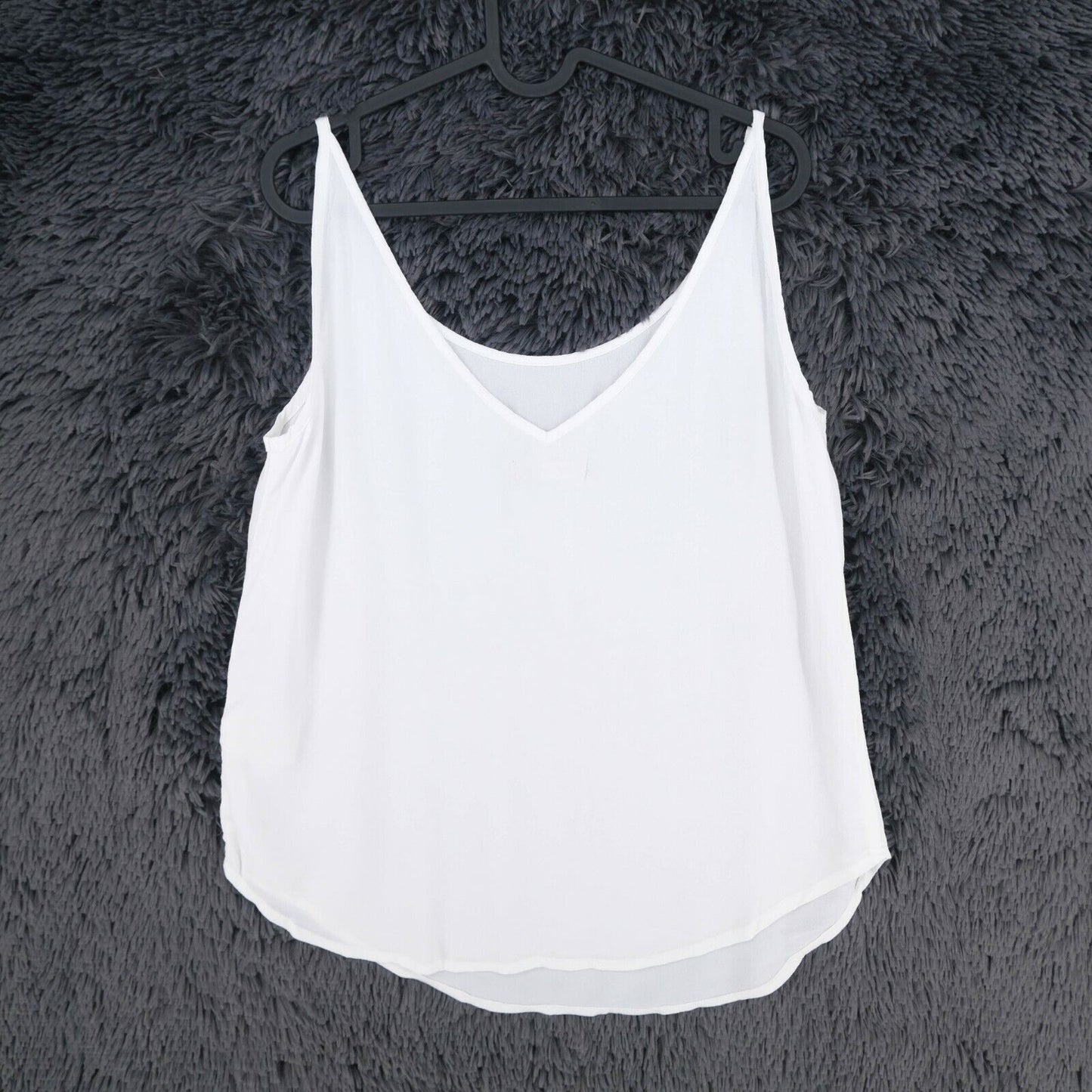 Minimum White Flared Crew Neck Tank Top Blouse Size 36