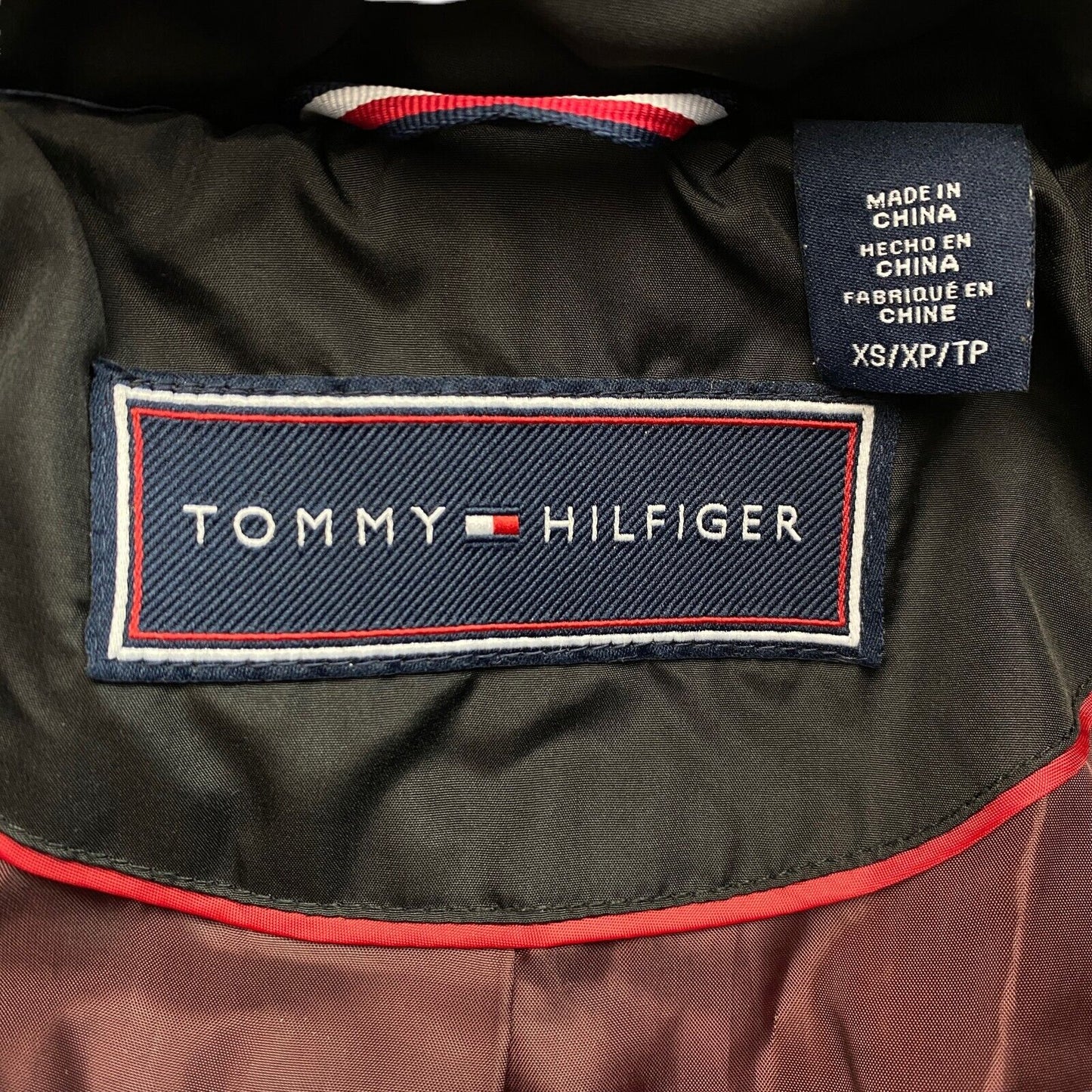 Tommy Hilfiger Veste à capuche matelassée noire Manteau Taille XS